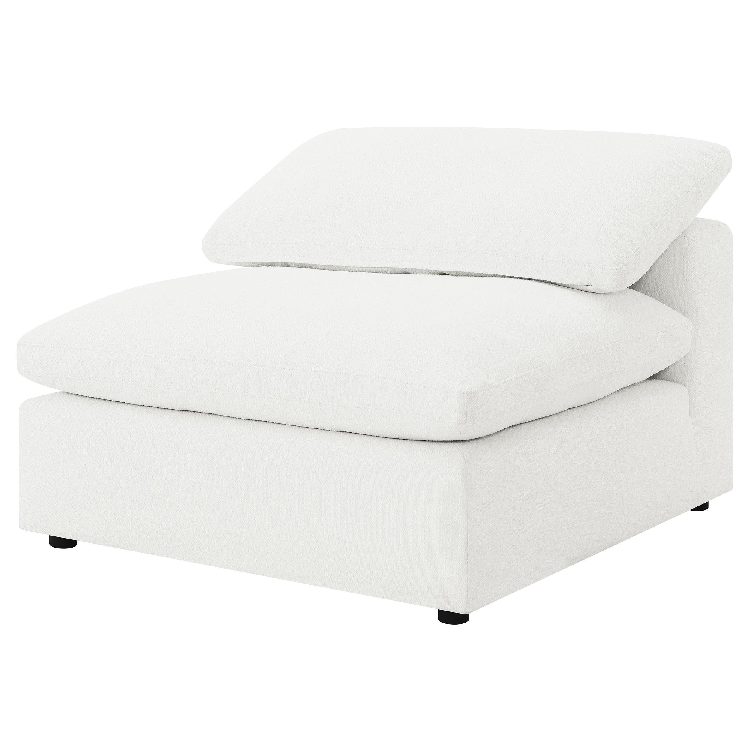 Raleigh Boucle Upholstered Armless Chair Ivory - Image 3
