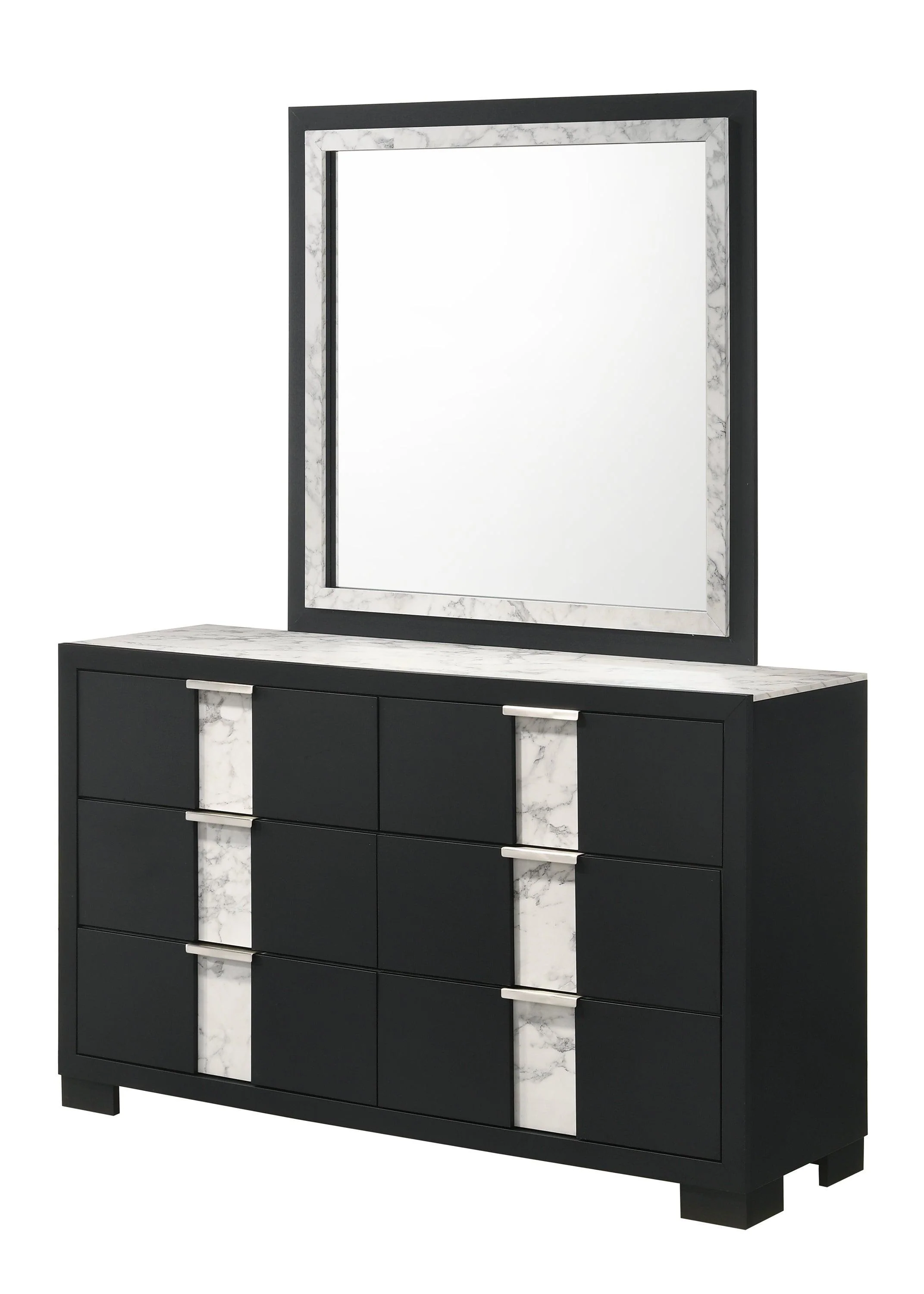 Rangley Black 2 Drawers Nightstand - Image 2
