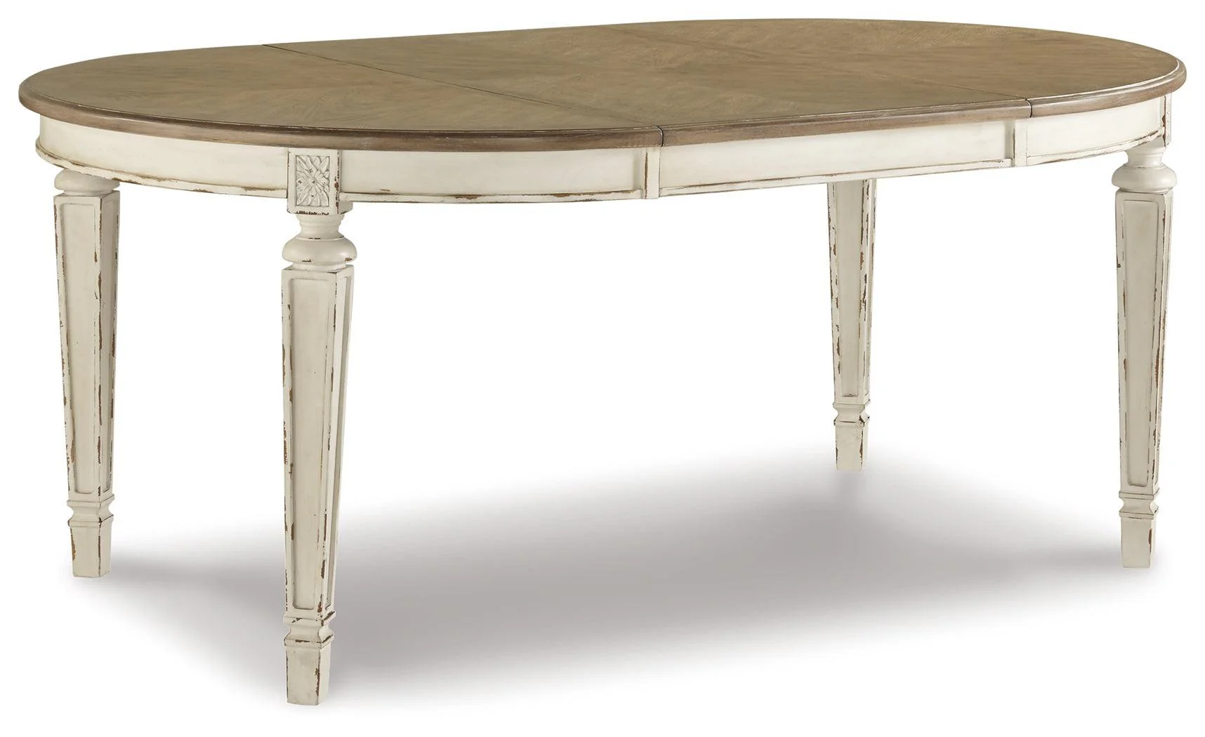 Realyn Chipped White Oval Dining Room Set - Image 3