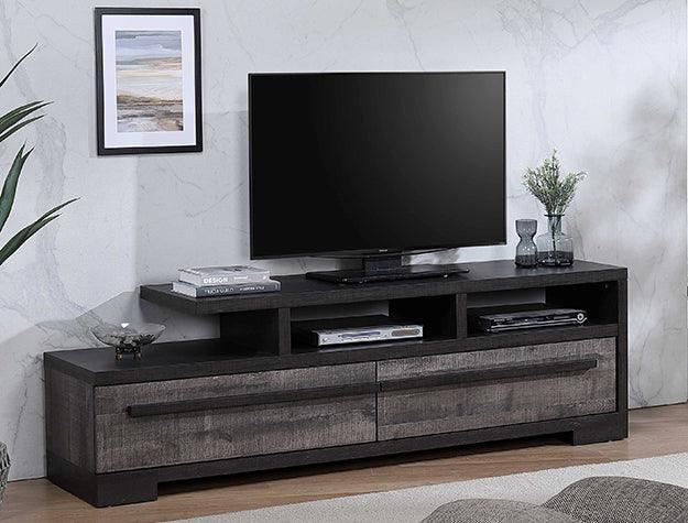 Remington Ebony Gray Storage TV Stand - Image 1