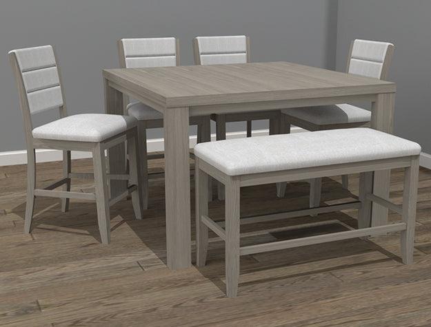 Renwick Brown White Counter Height Set - Image 1