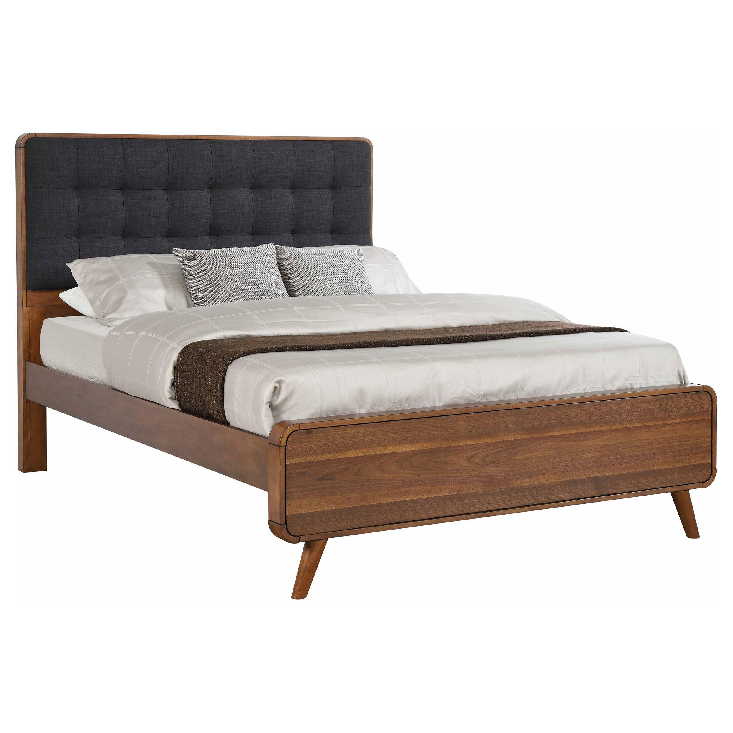 Robyn Dark Walnut Upholstered Headboard Bedroom Set - Image 2