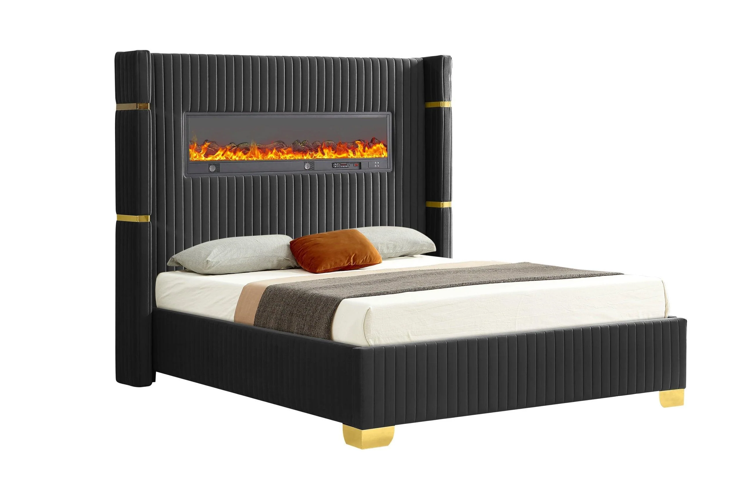 Romance Black Platform Queen Bed - Image 2