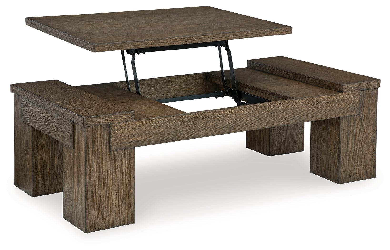 Rosswain Warm Brown Lift-top Coffee Table - Image 3