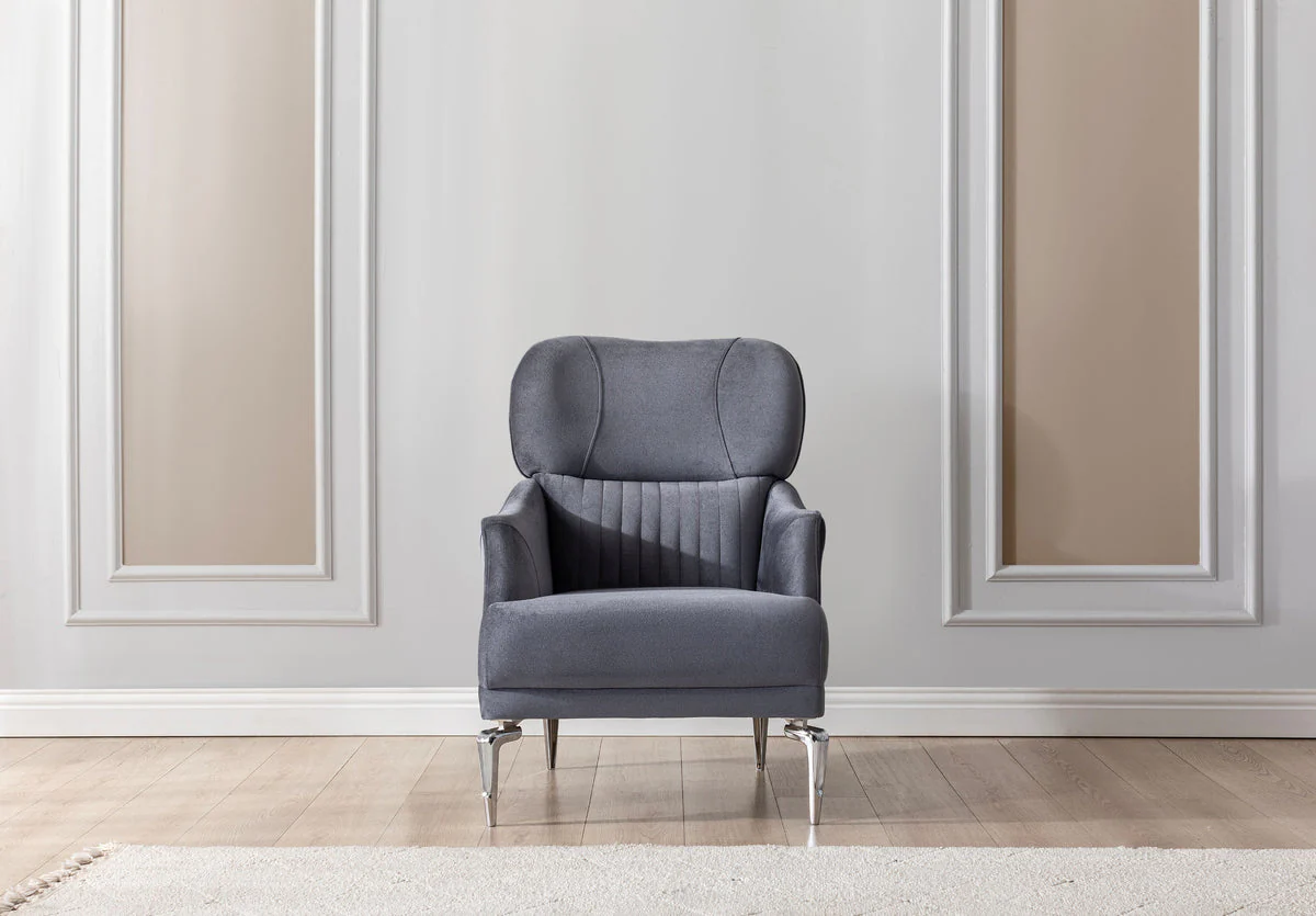 Linda Gray Velvet Chair - Image 1