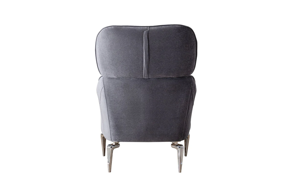 Linda Gray Velvet Chair - Image 3