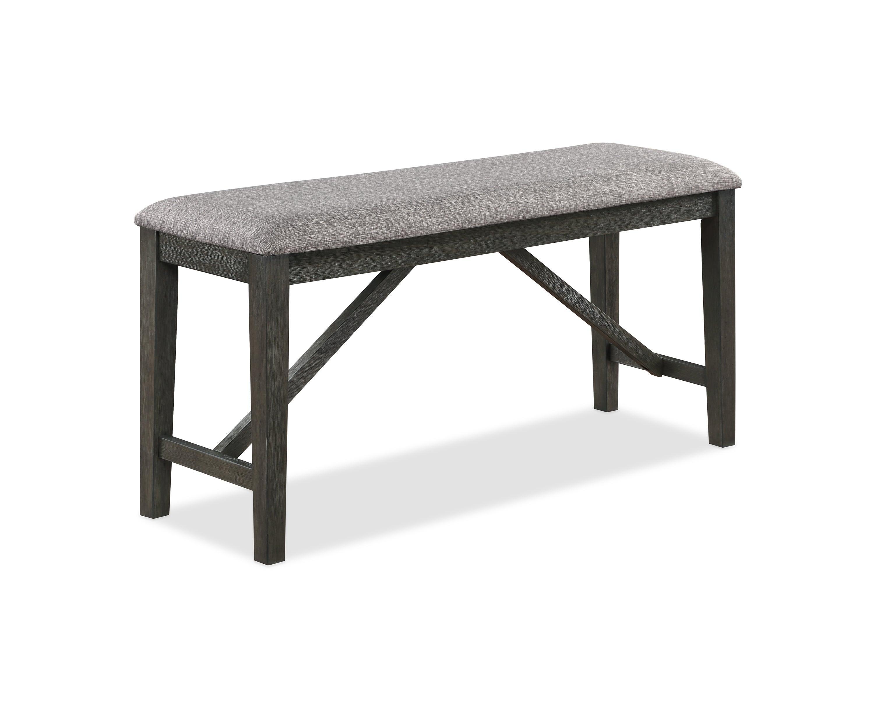 Rufus Gray Fabric Rectangular Counter Height Set - Image 2