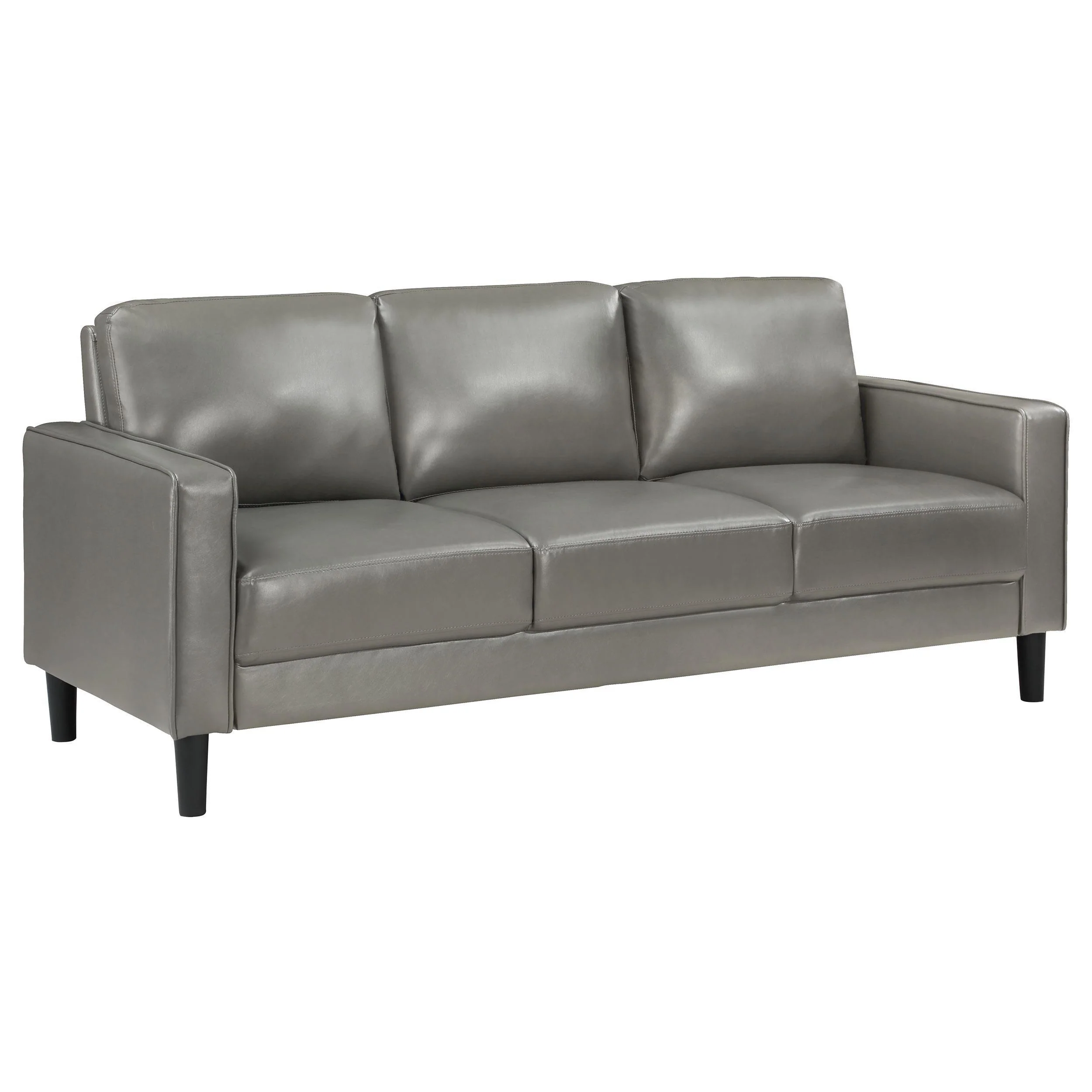 Ruth 2-Piece Upholstered Track Arm Sofa Set Grey - Image 3
