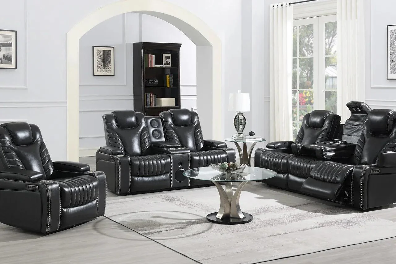 Zeus Gray Power Reclining Set - Image 1