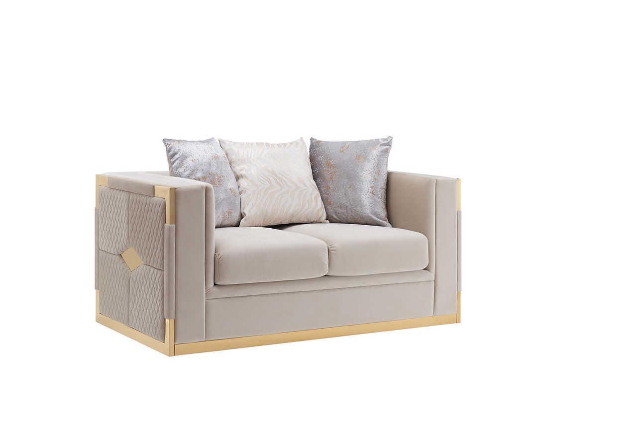 Juliet Cream 2-Piece Living Room Set - Image 3
