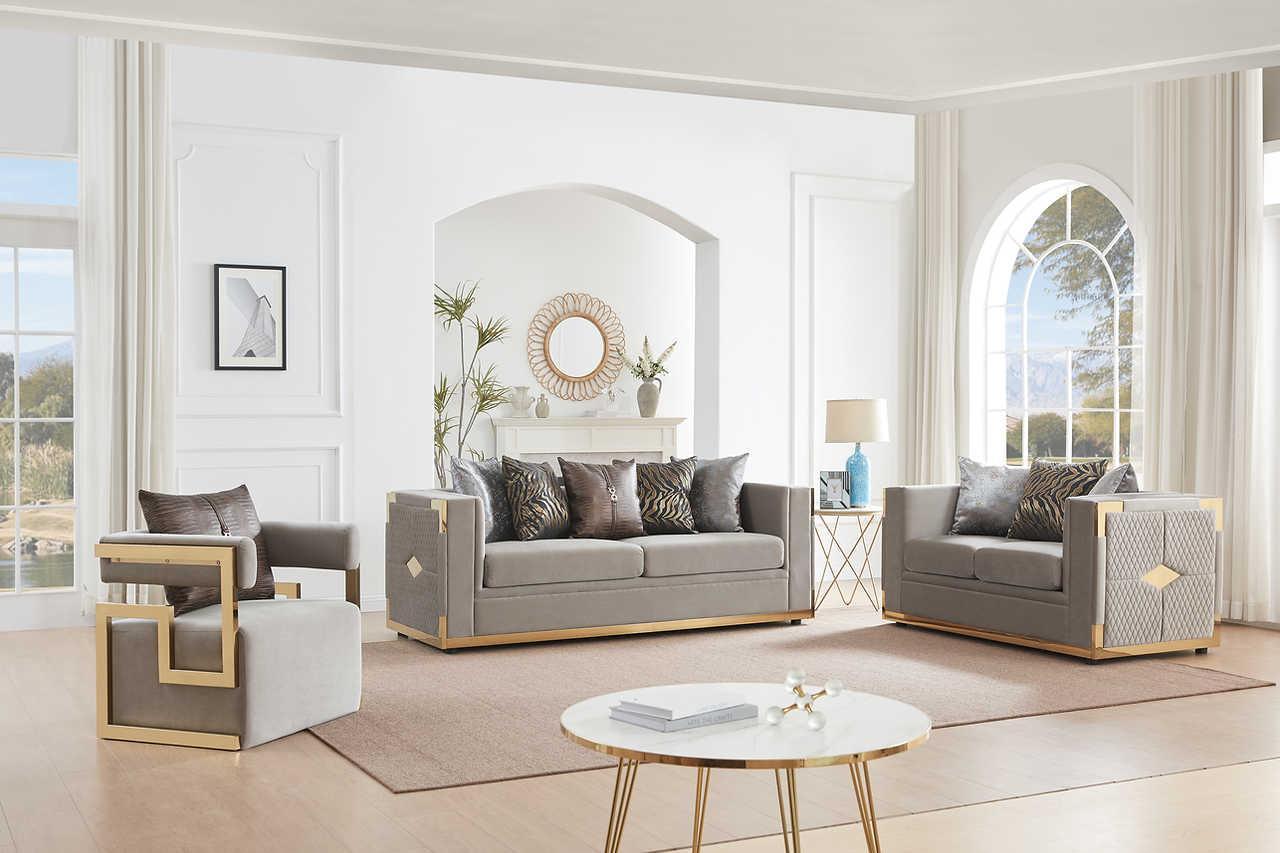 Juliet Taupe Chair - Image 2
