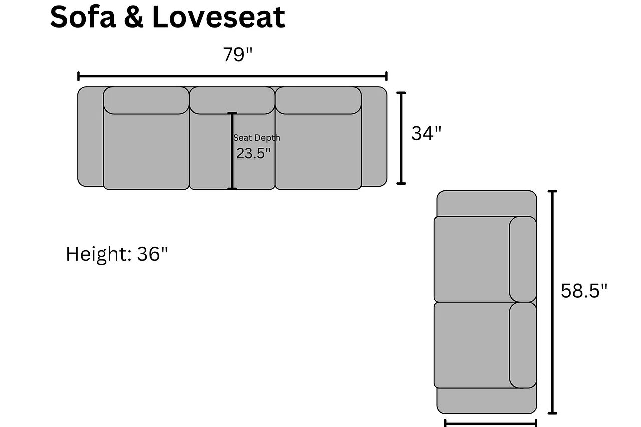 Zander Gray Velvet 2-Piece Living Room Set - Image 3
