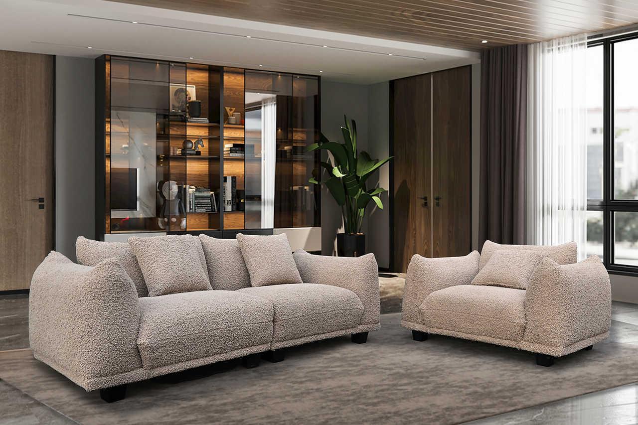 Homey Brown Living Room Set - Image 1