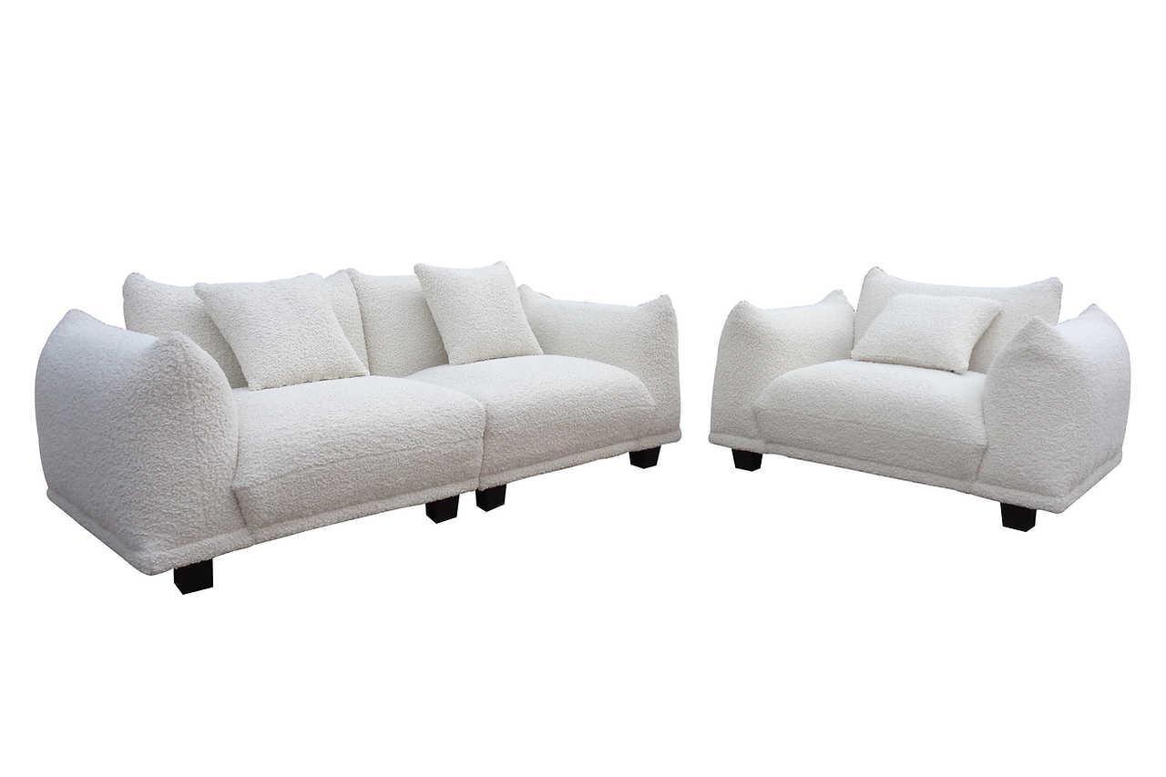 Homey White Living Room Set - Image 2