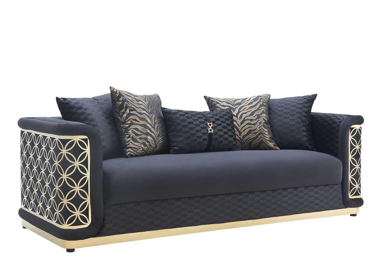 Riya Black 2-Piece Living Room Set - Image 3