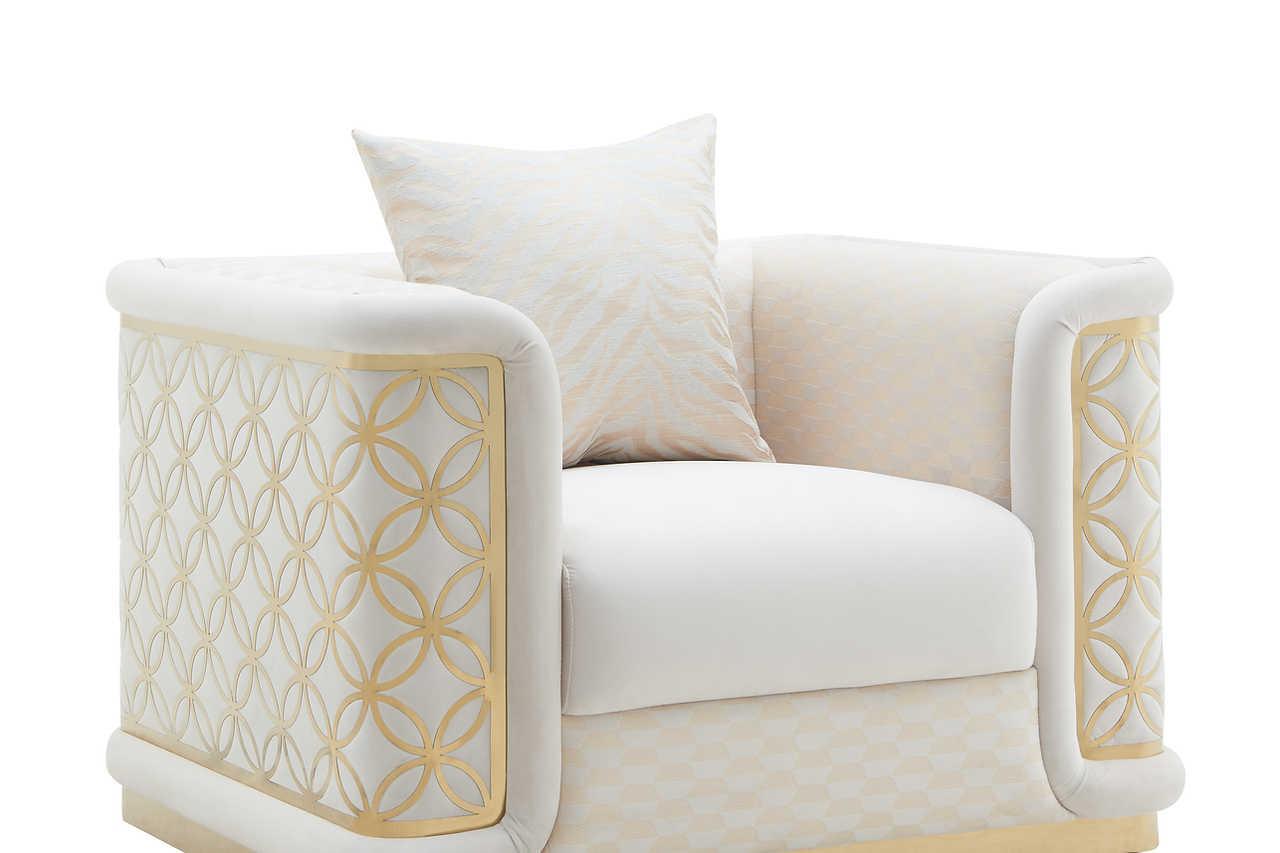Riya Cream Chair - Image 1
