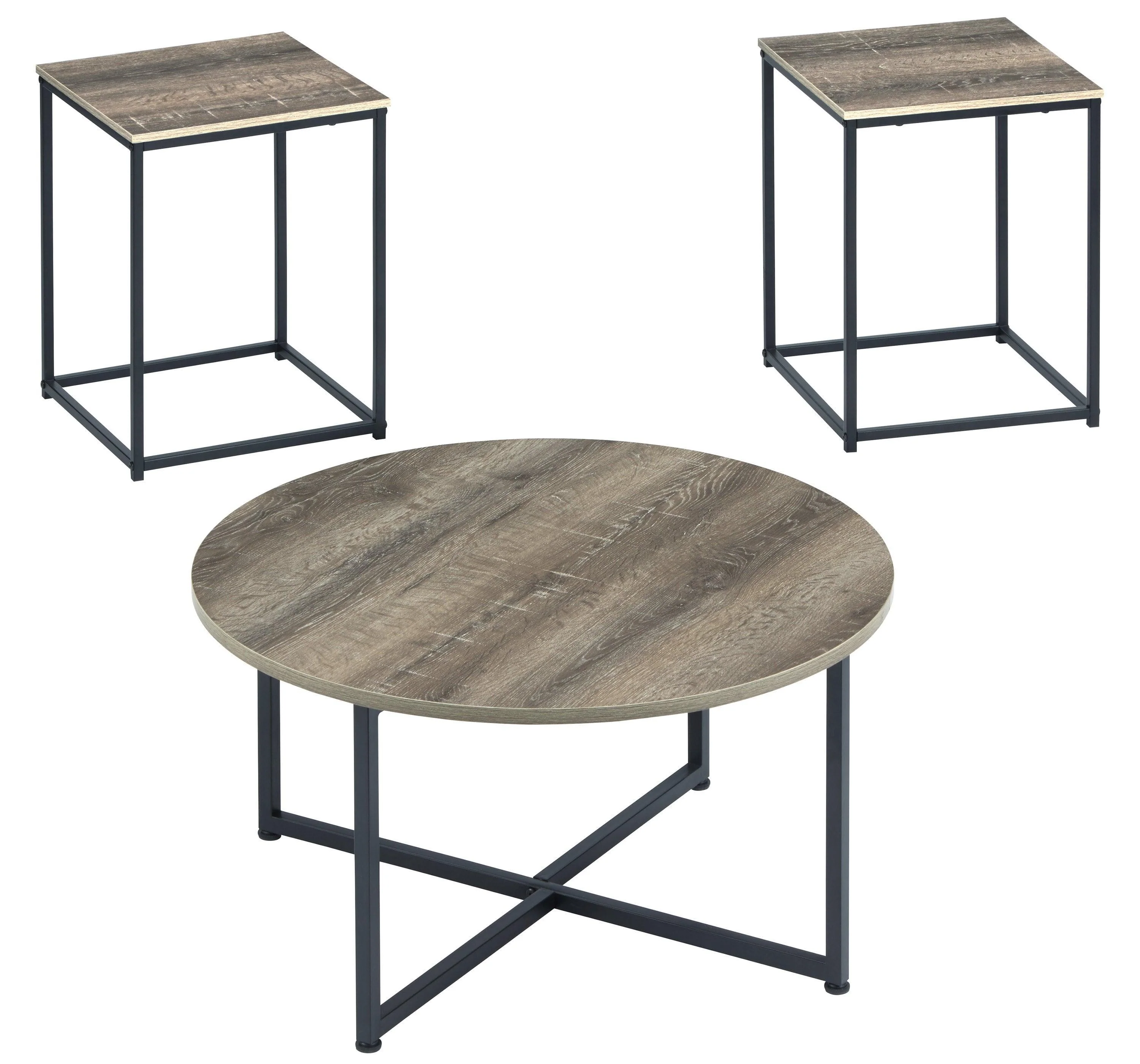 Wadeworth Black Brown Occasional Table Set - Image 2