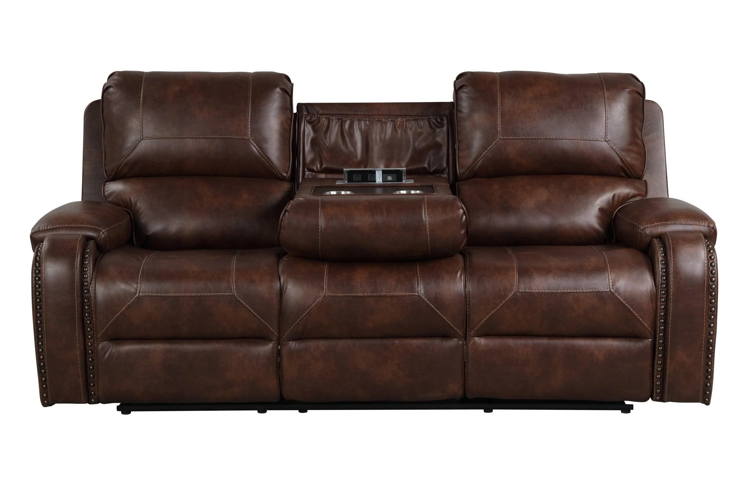 Titan Rust Oversized 3-Piece Reclining Set - Image 2