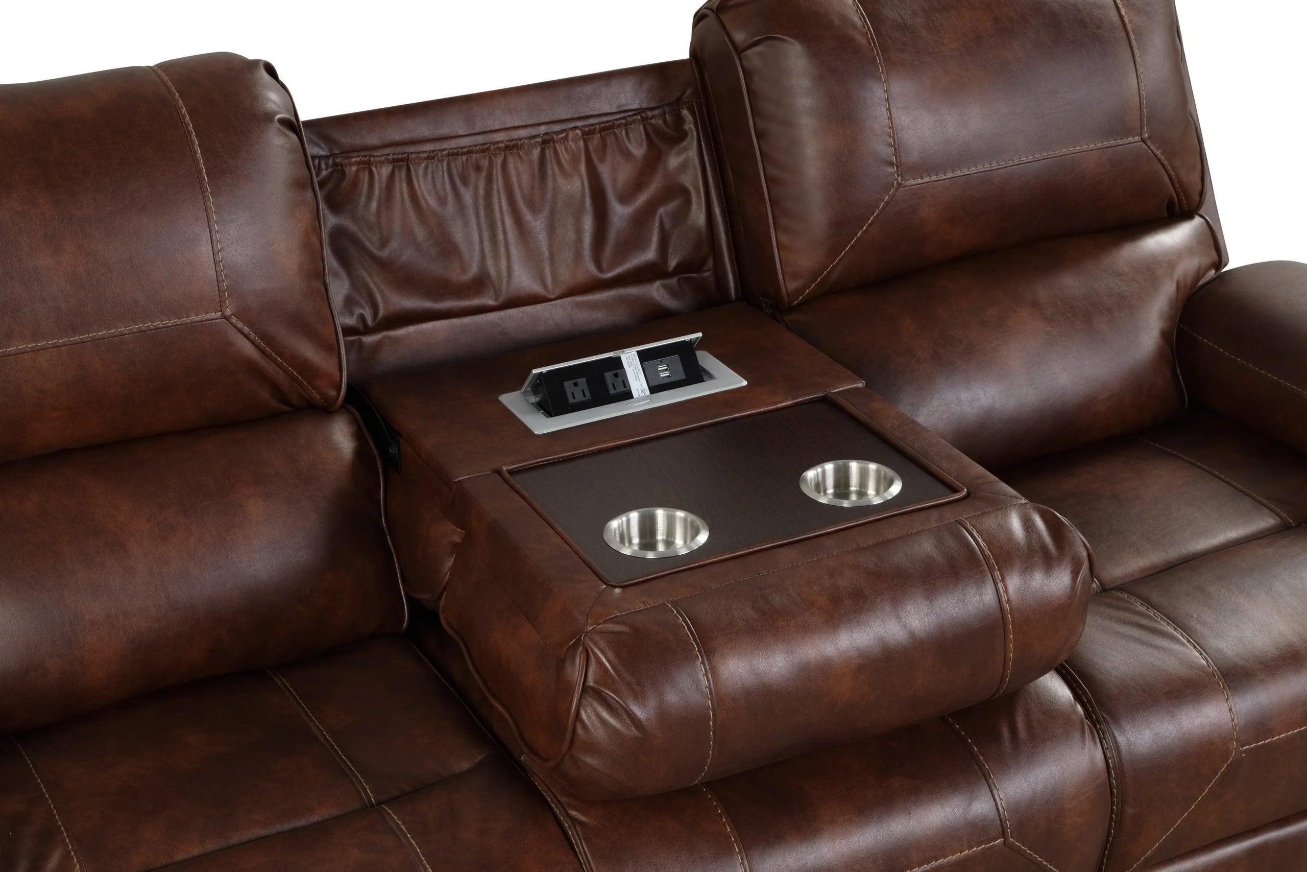 Titan Rust Oversized 3-Piece Reclining Set - Image 3