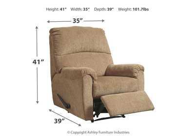 Nerviano Mocha Zero Wall Recliner - Image 3