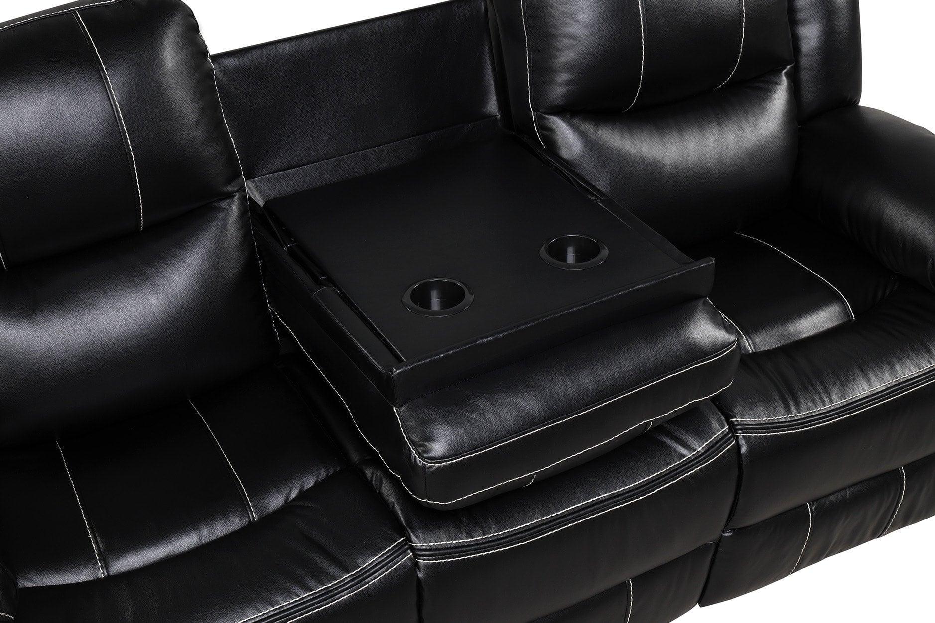 Carter Black 3-Piece Reclining Set - Image 3
