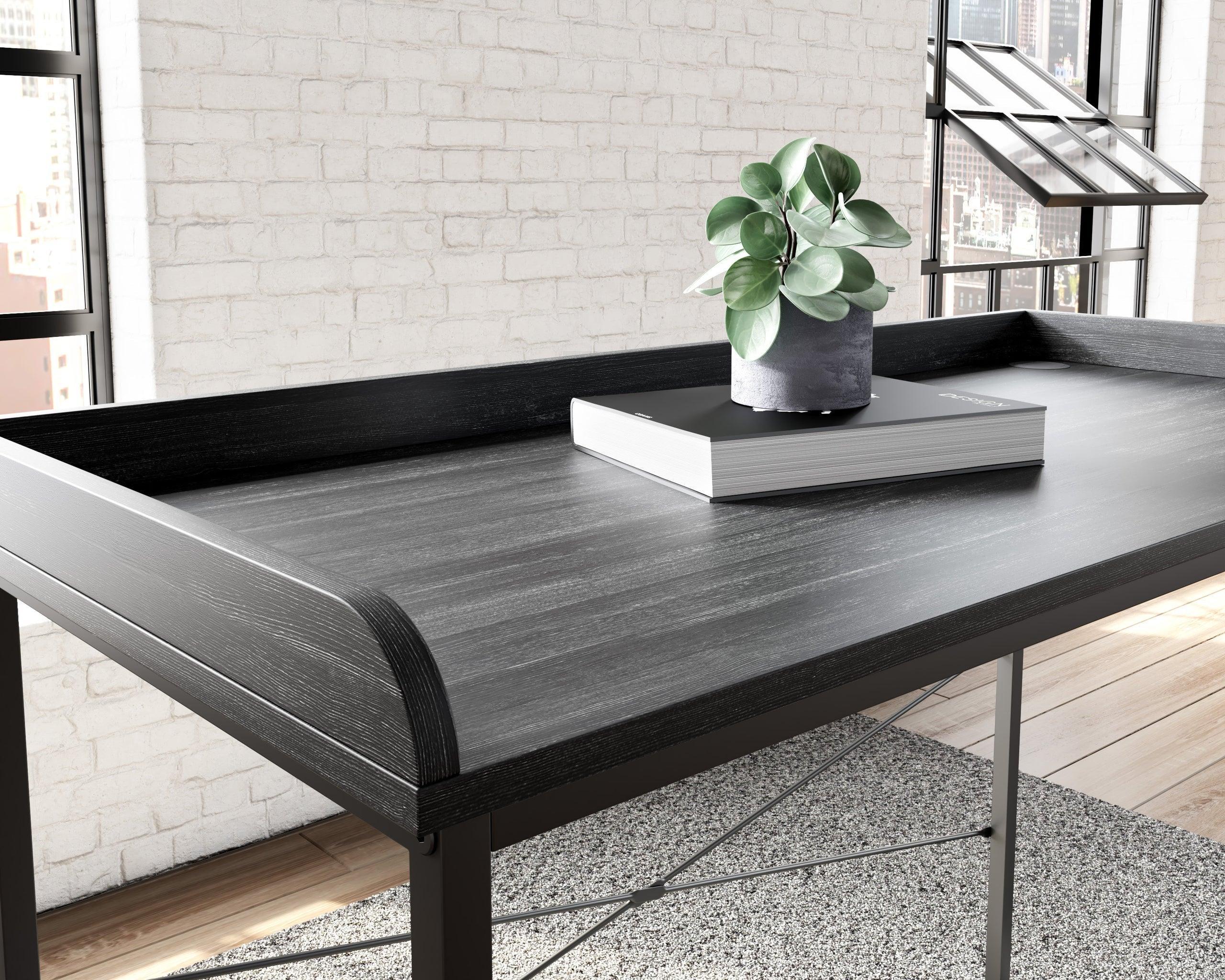 Yarlow Black Computer Home Office Desk - Image 3