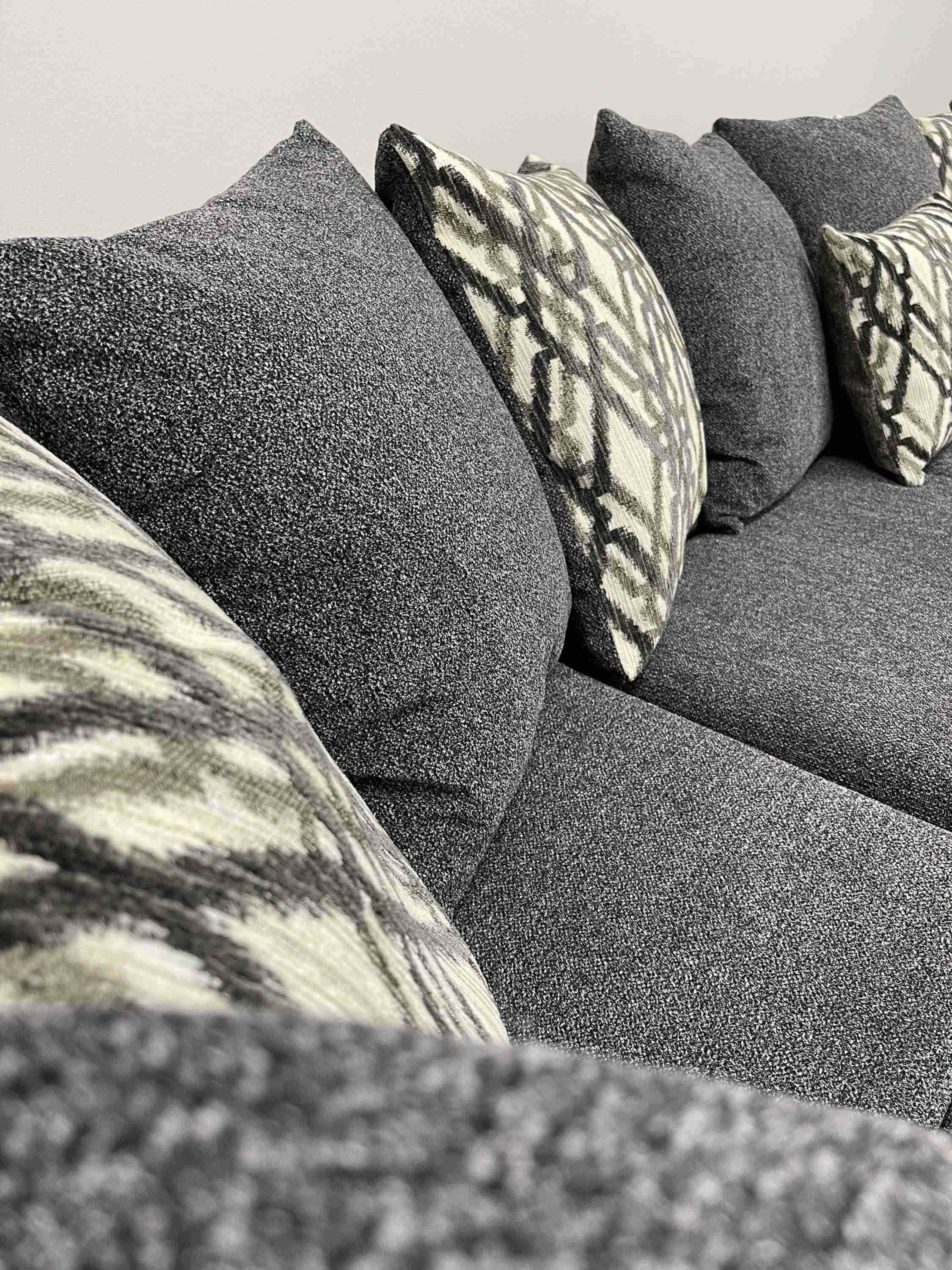 Steel Legs Fabric Sectional - Image 2