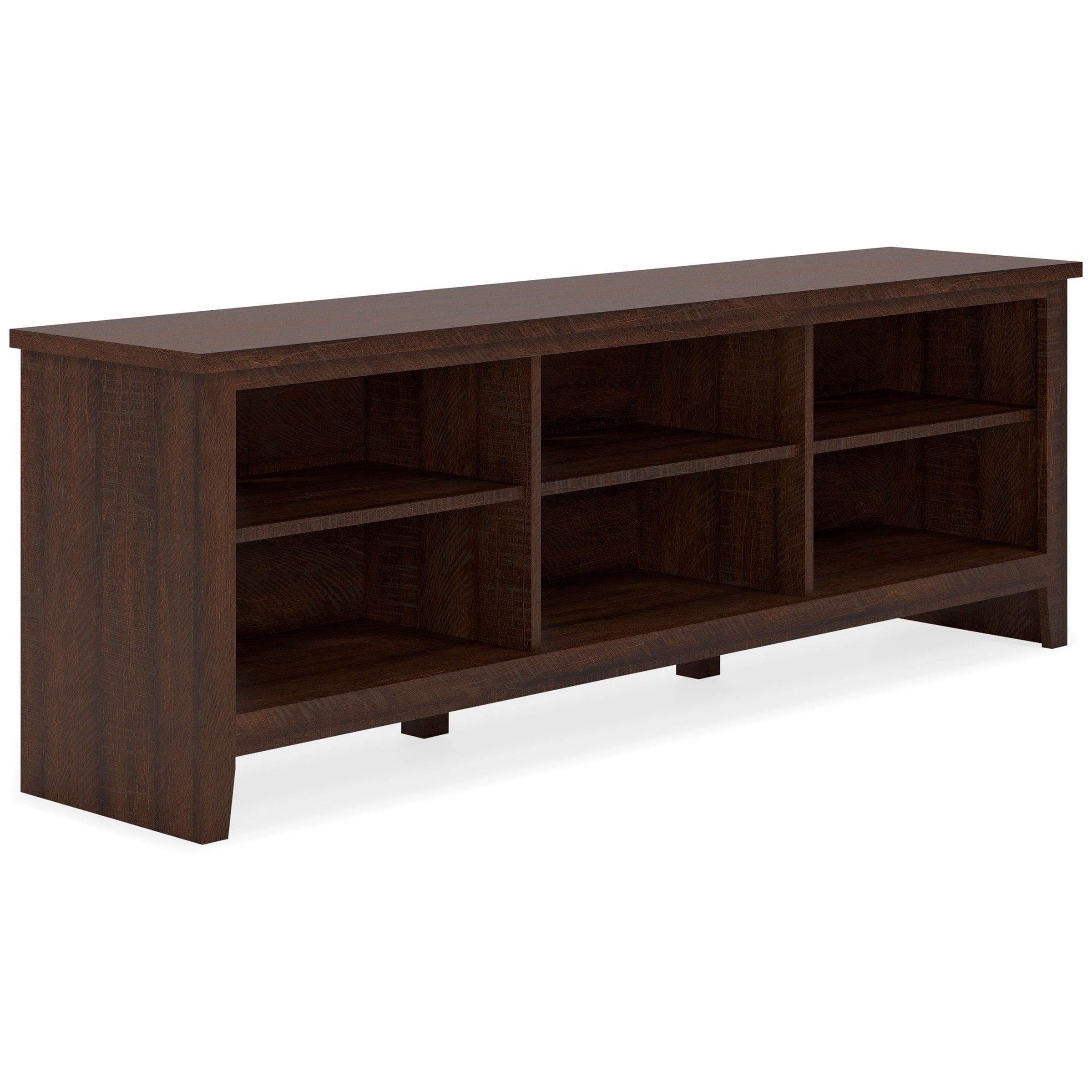 Arlenbry Large Brown TV Stand with Cabinet - Image 2