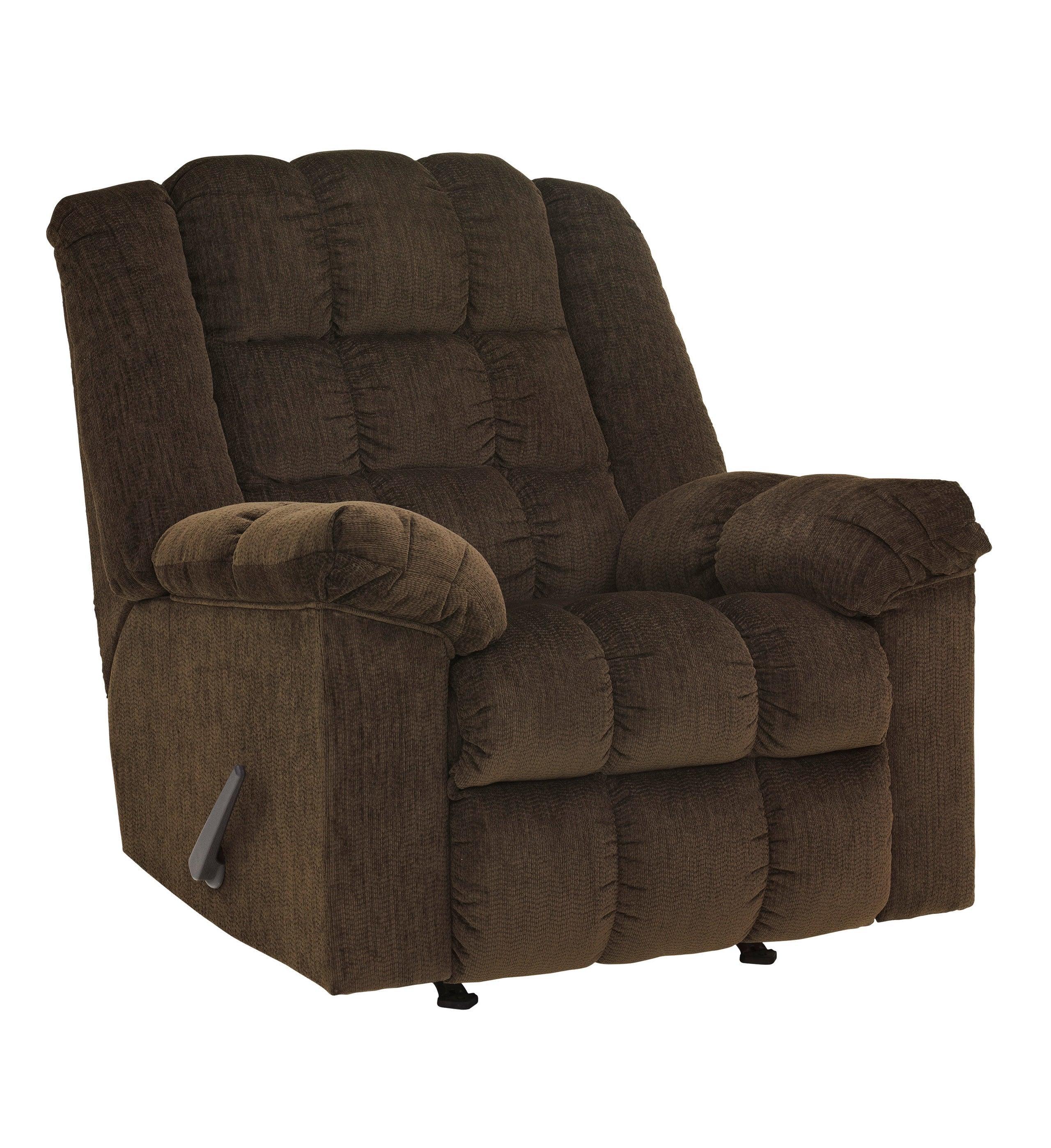 Rocker Cocoa Fabric Recliner - Image 2