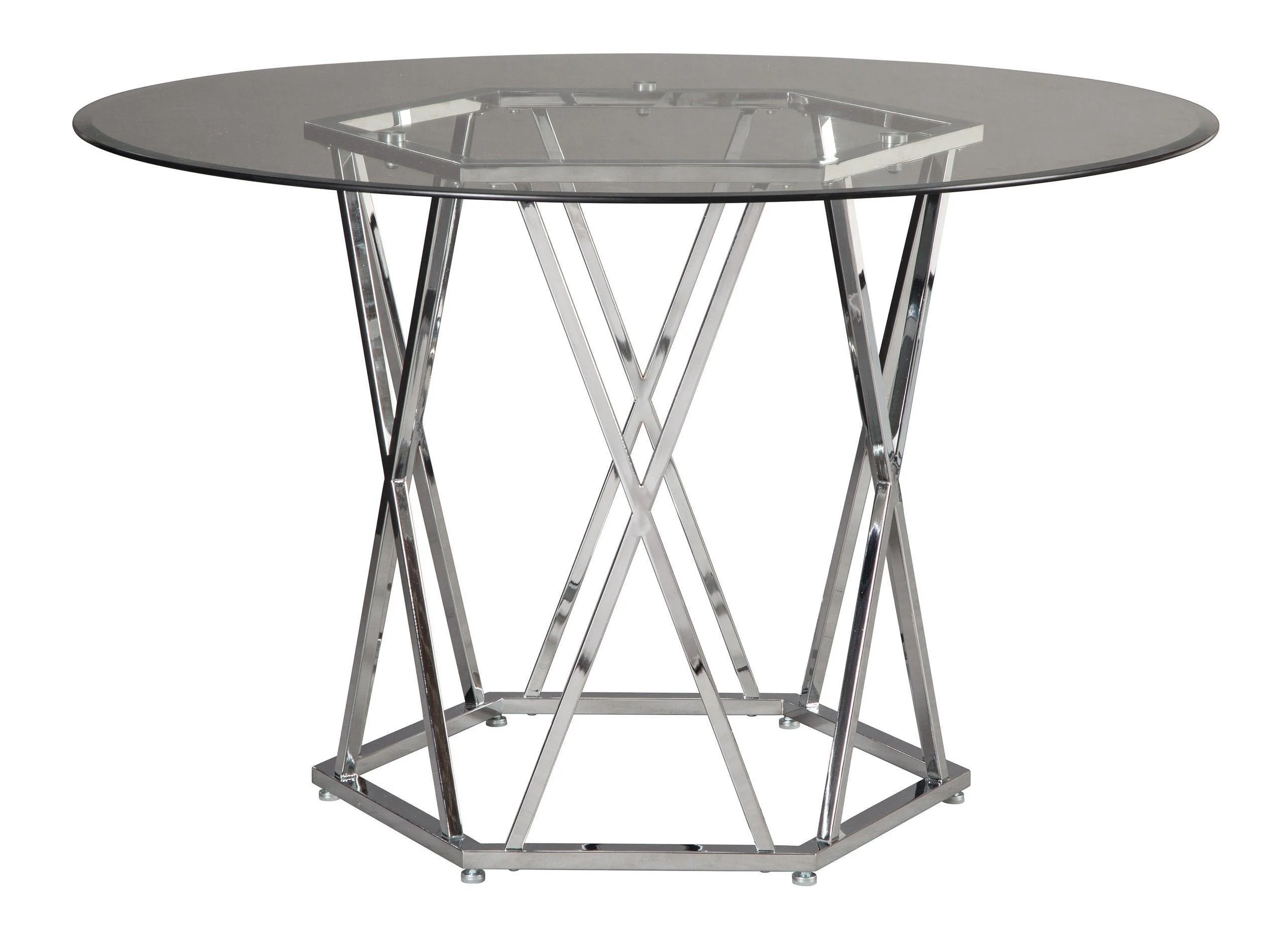 Madenere Chrome White Dining Room Set - Image 3