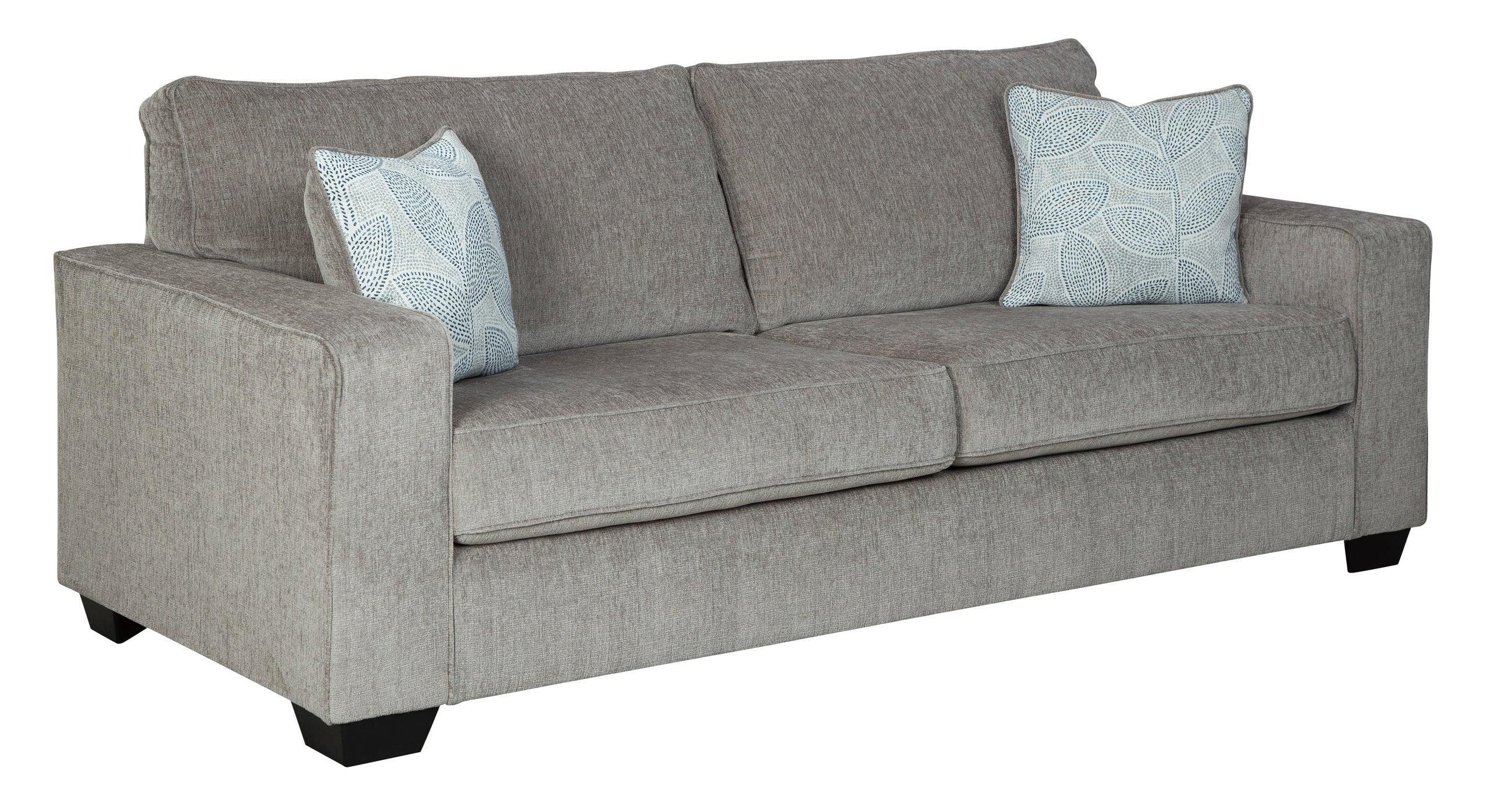 Ashley Altari Alloy Gray Fabric Upholstered Living Room Set - Image 2