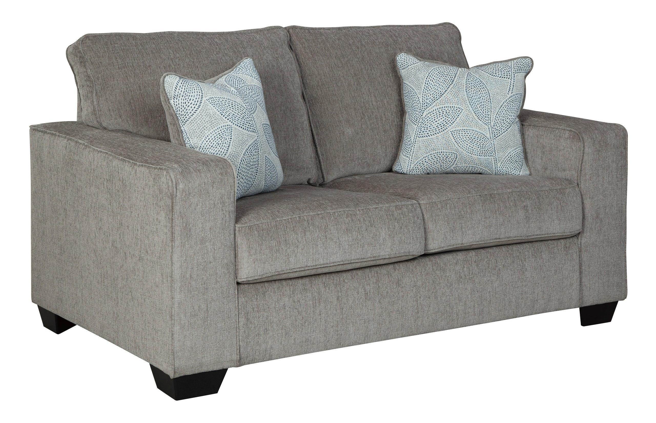 Ashley Altari Alloy Gray Fabric Upholstered Living Room Set - Image 3