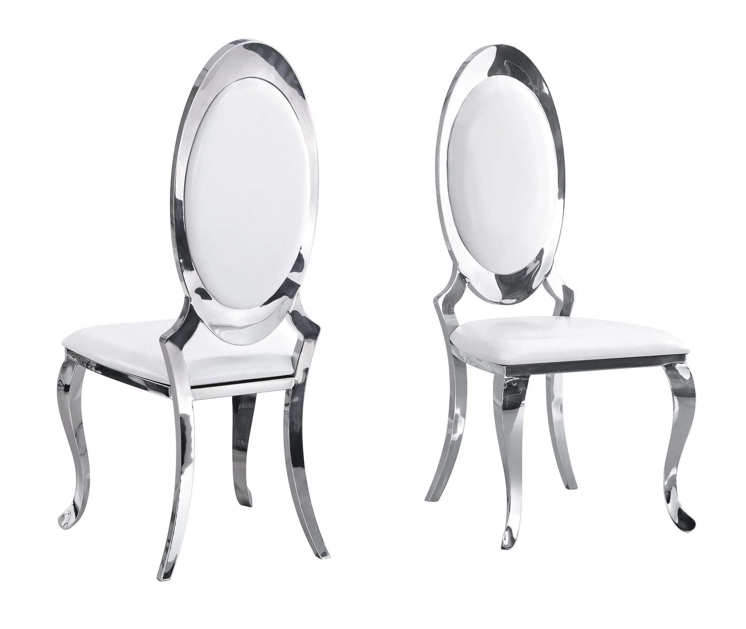 Betsy Chrome White Dining Room Set - Image 3