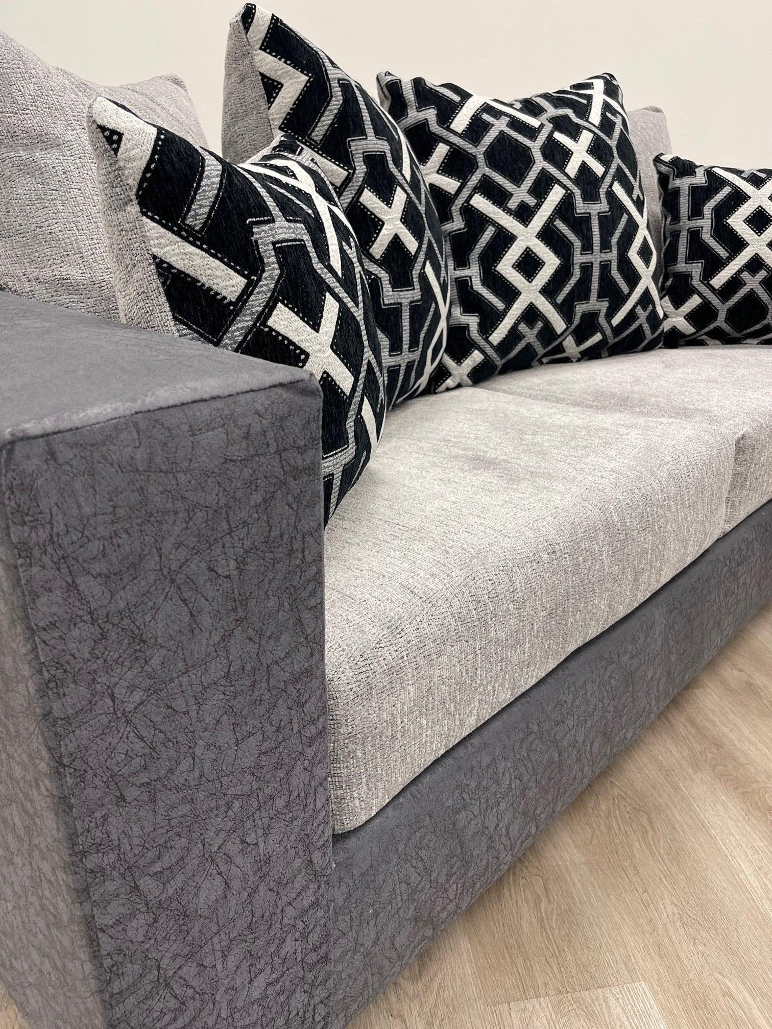 Monroe Gray Fabric 2-Piece Living Room Set - Image 2