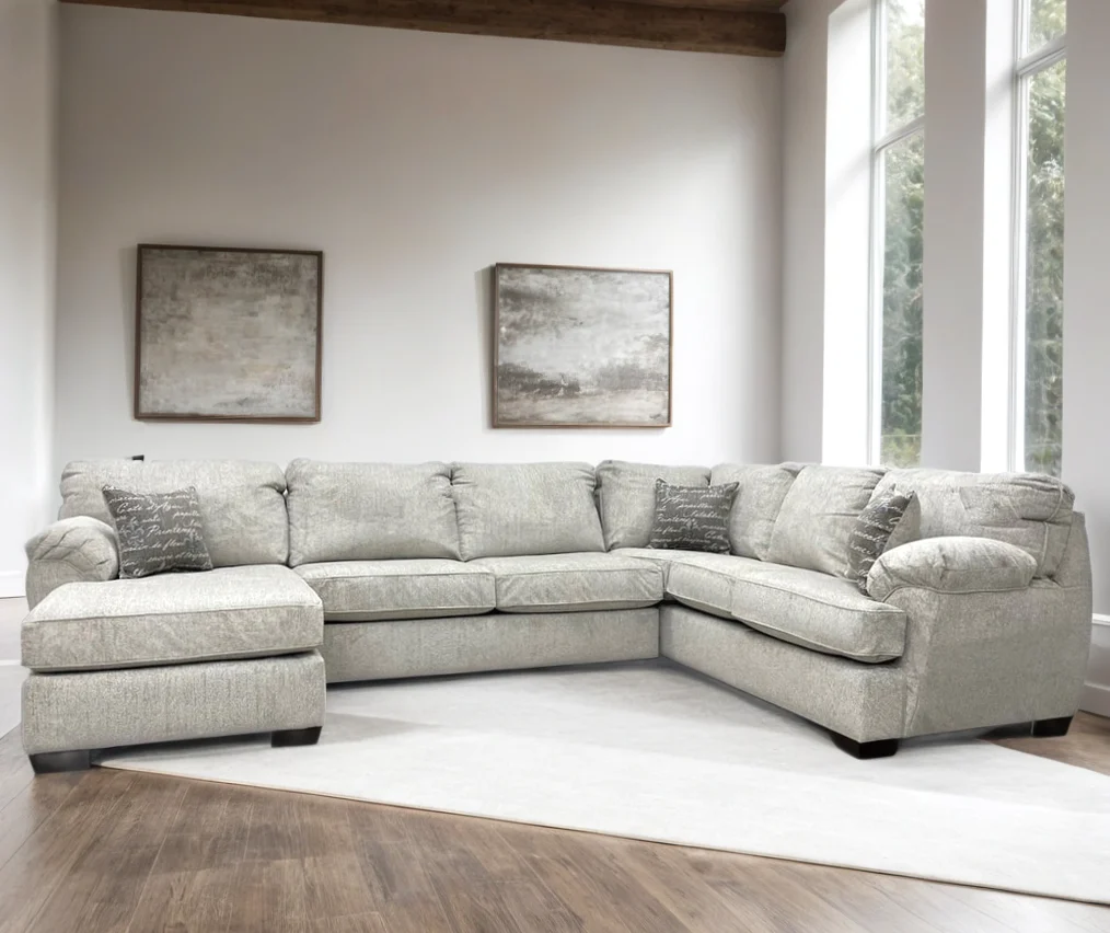 Brentwood Oatmeal Linen Chenille Sectional - Image 1