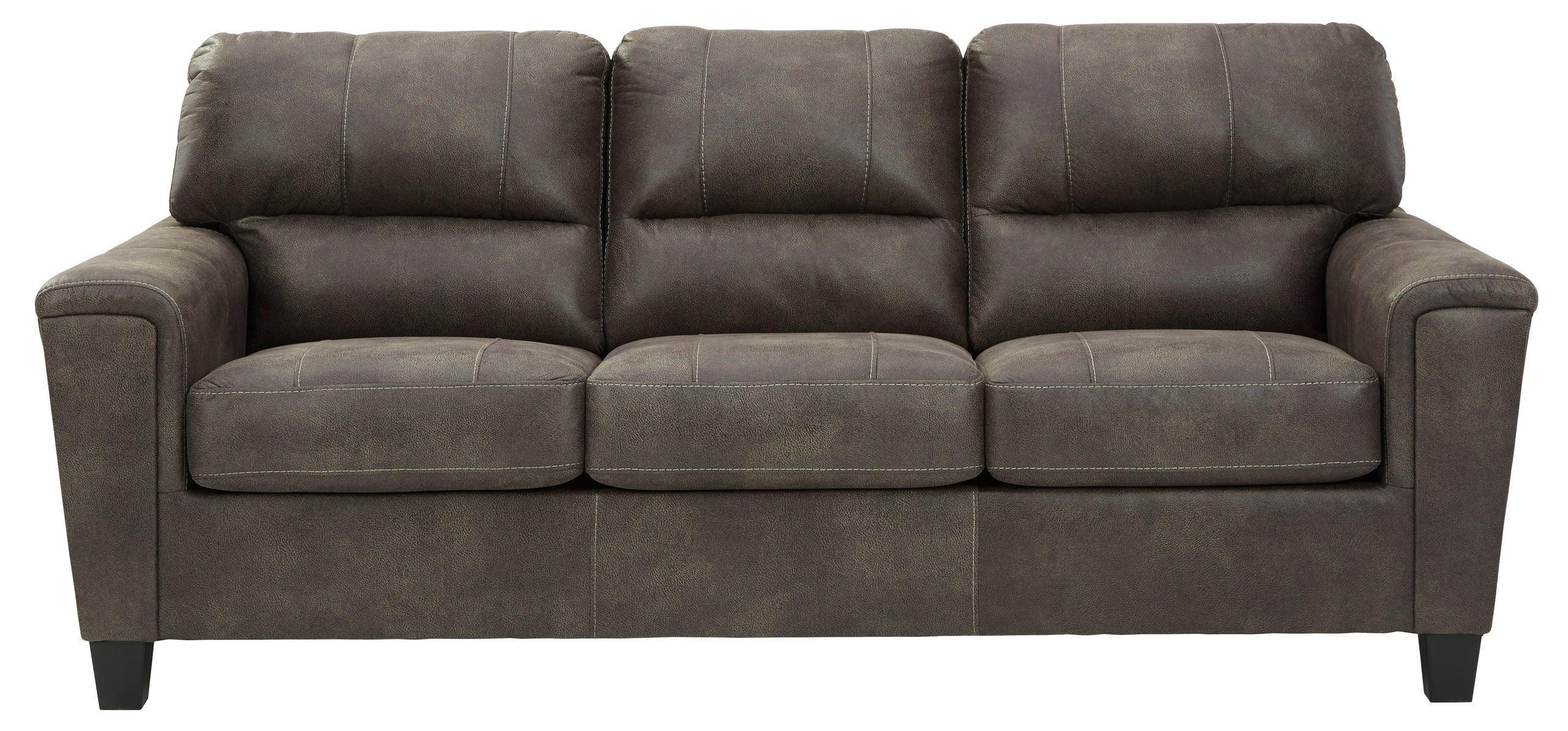 Ashley Smoke Faux Leather Upholstered Living Room Set - Image 3