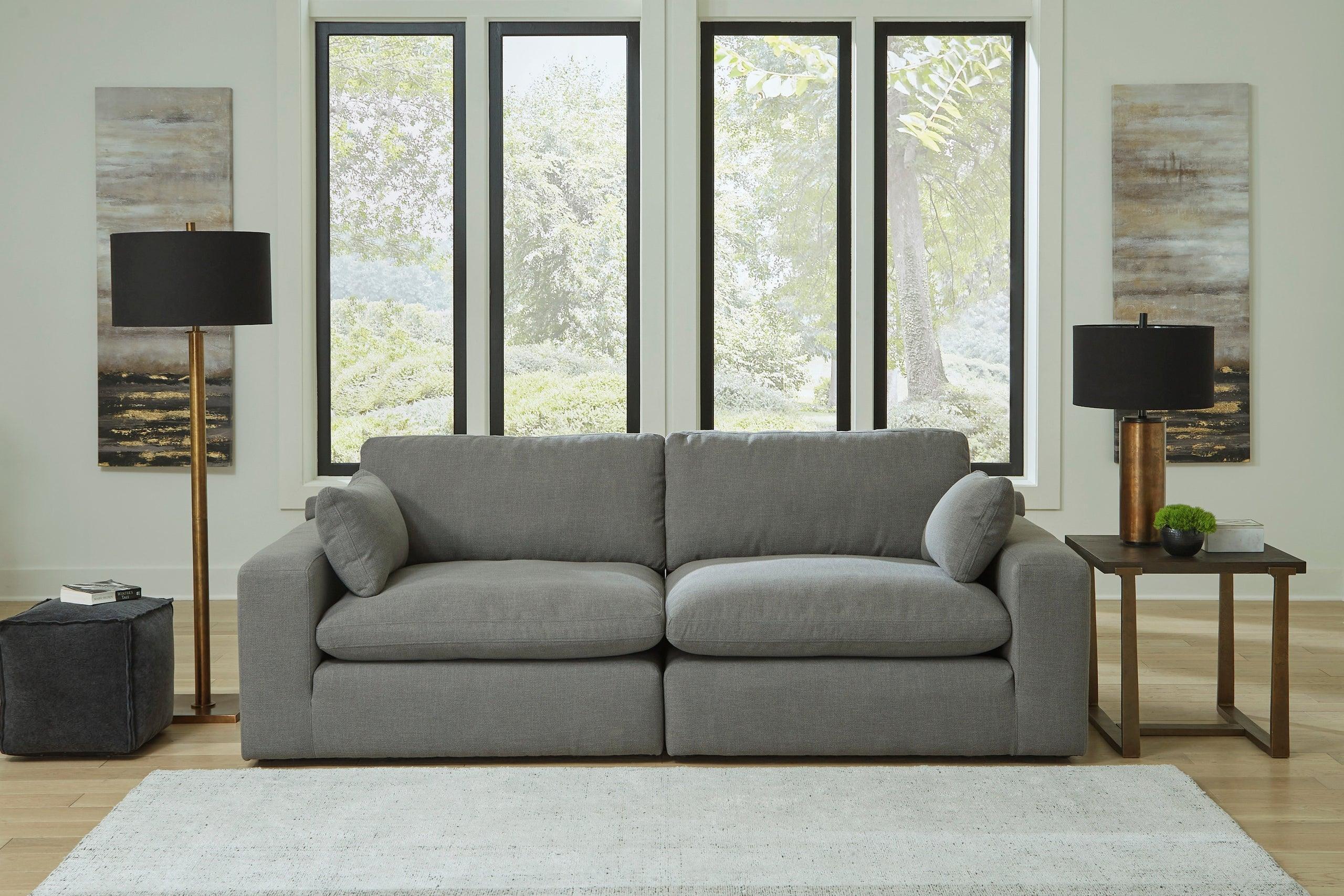 Elyza Gray Fabric Oversized Sectional - Image 2