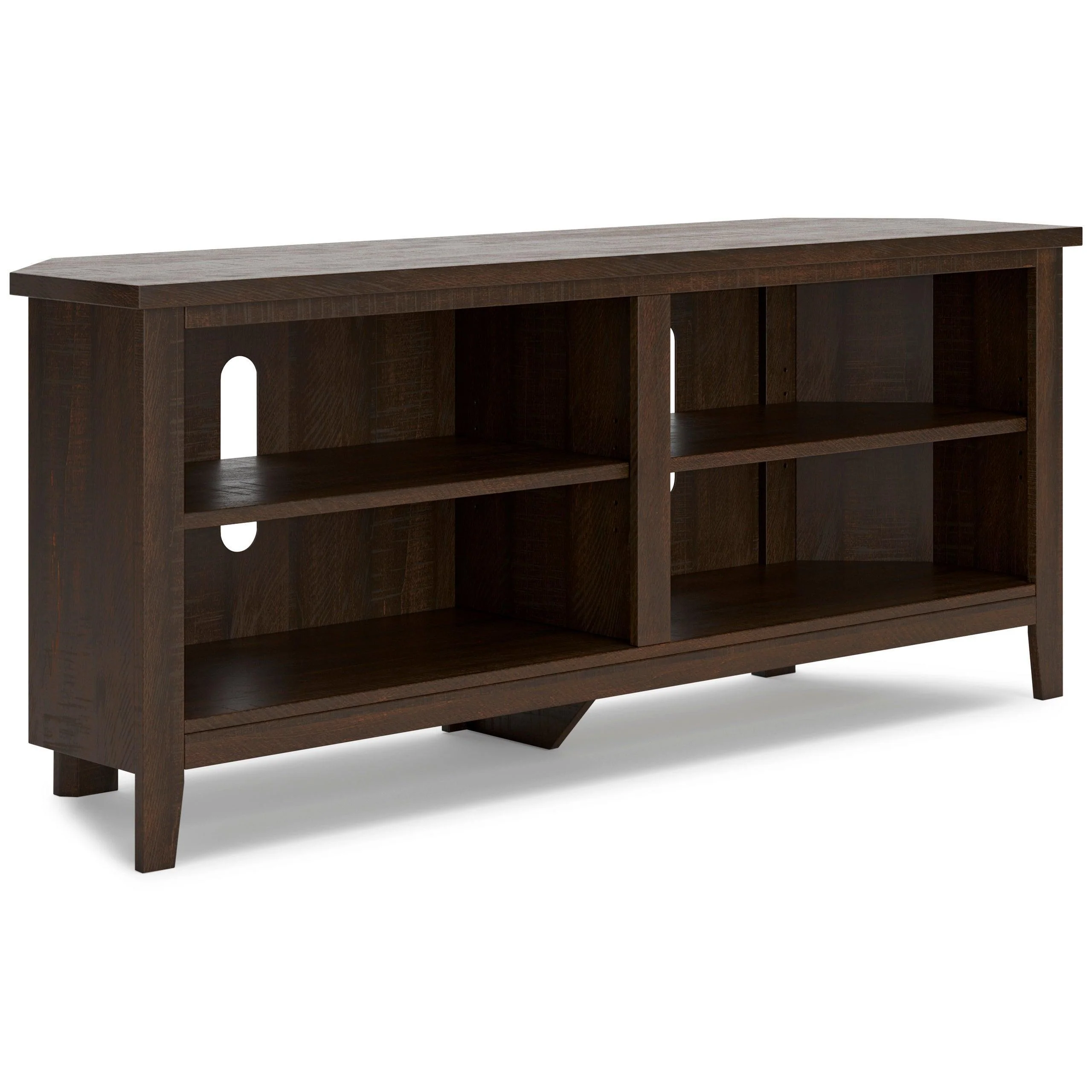 Camiburg Brown Corner TV Stand With Storage - Image 2