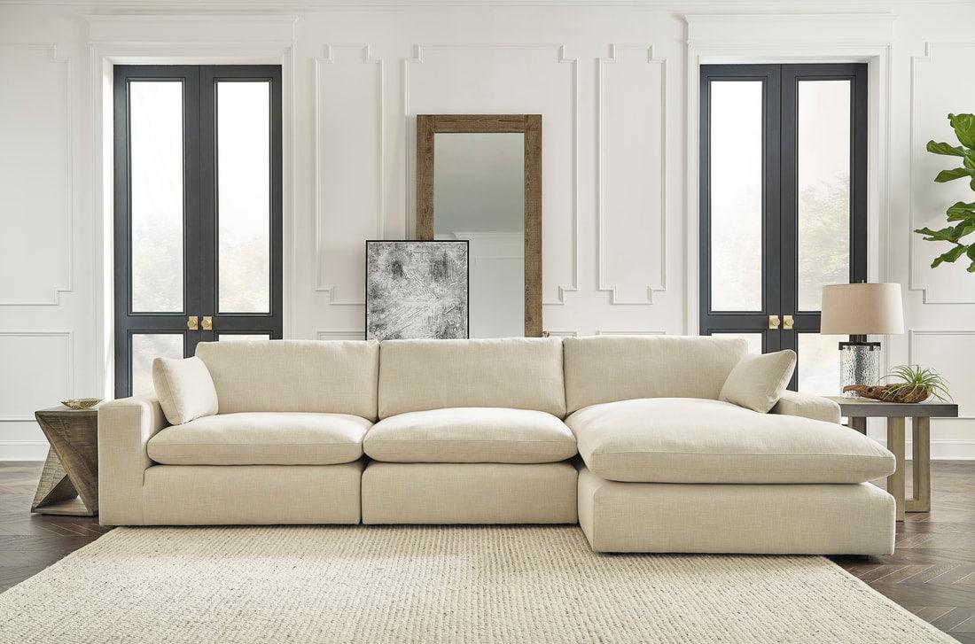Elyza Chenille Fabric 3-Piece Sectional - Image 1