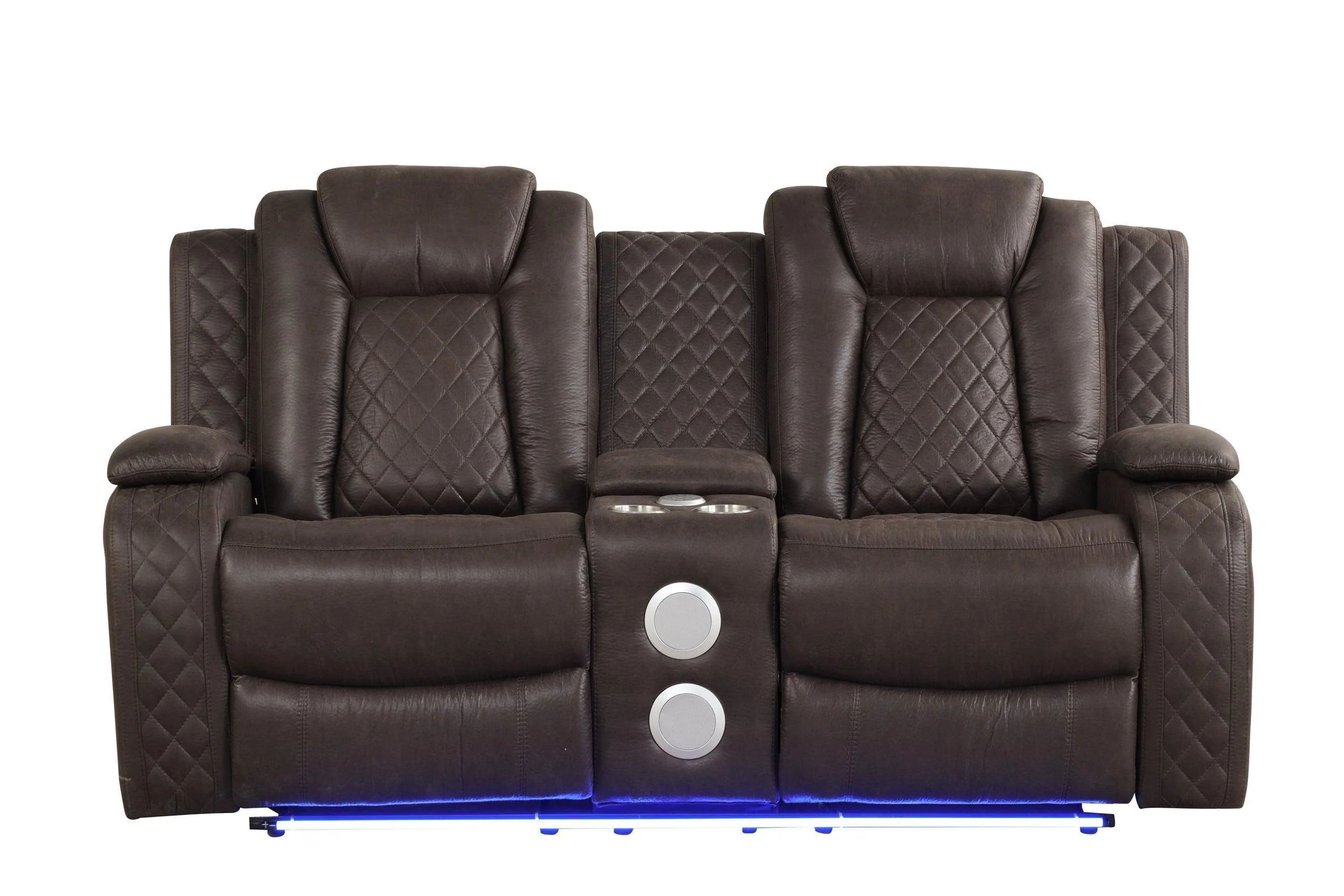 Luz Chocolate Faux Leather 3-Piece Reclining Set - Image 3