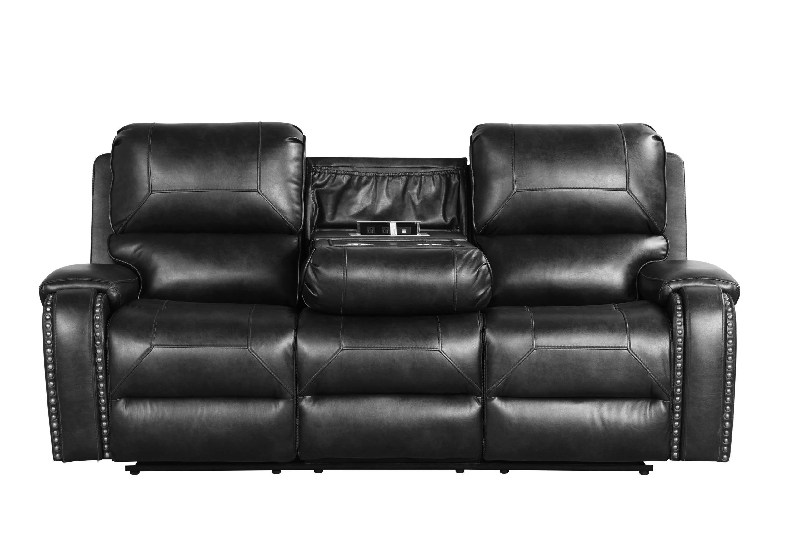 Titan Black Oversized 3-Piece Reclining Set - Image 2