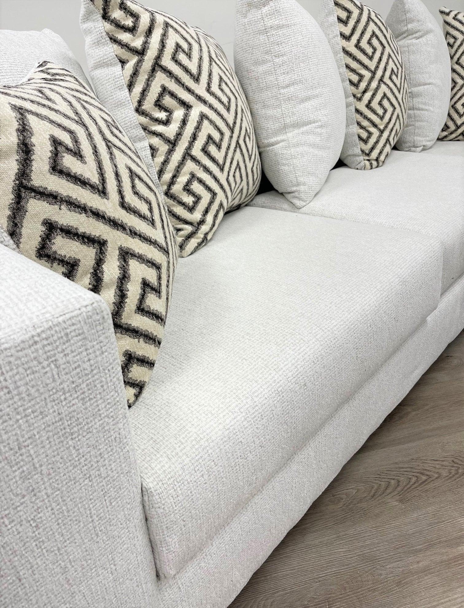 Monroe Stone Fabric Chenille Sectional - Image 2