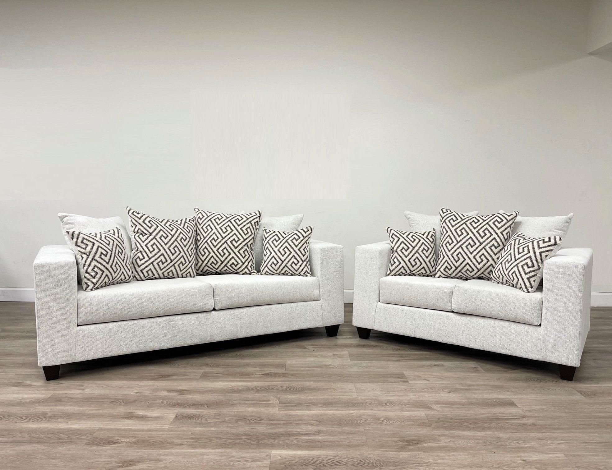 Monroe Stone Fabric 2-Piece Living Room Set - Image 1