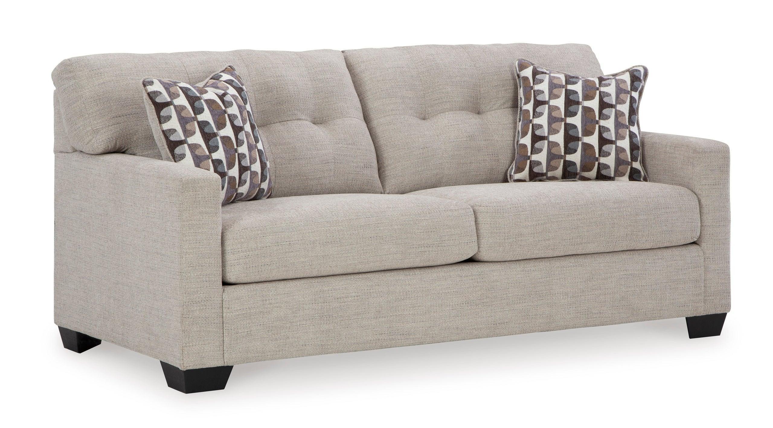 Pebble Faux Fabric Upholstered Tufted Full Sofa Sleeper - Image 3
