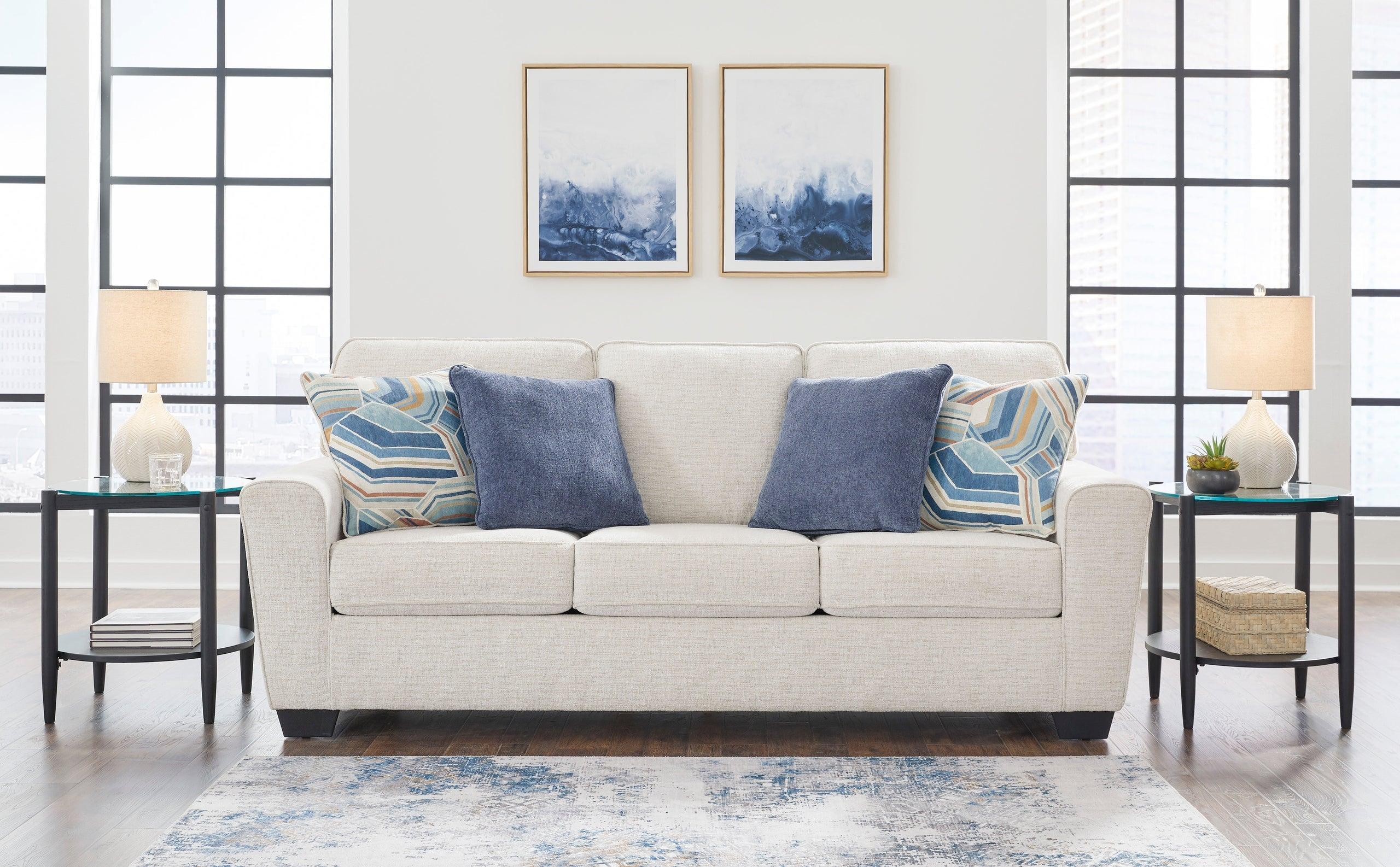Snow Faux Fabric Upholstered Queen Sofa Sleeper - Image 2