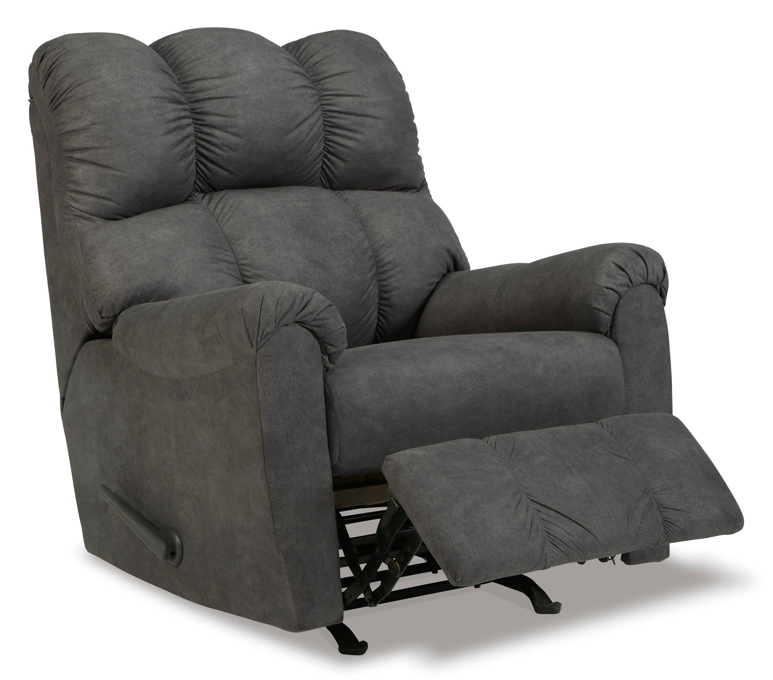 Rocker Slate Fabric Recliner - Image 2
