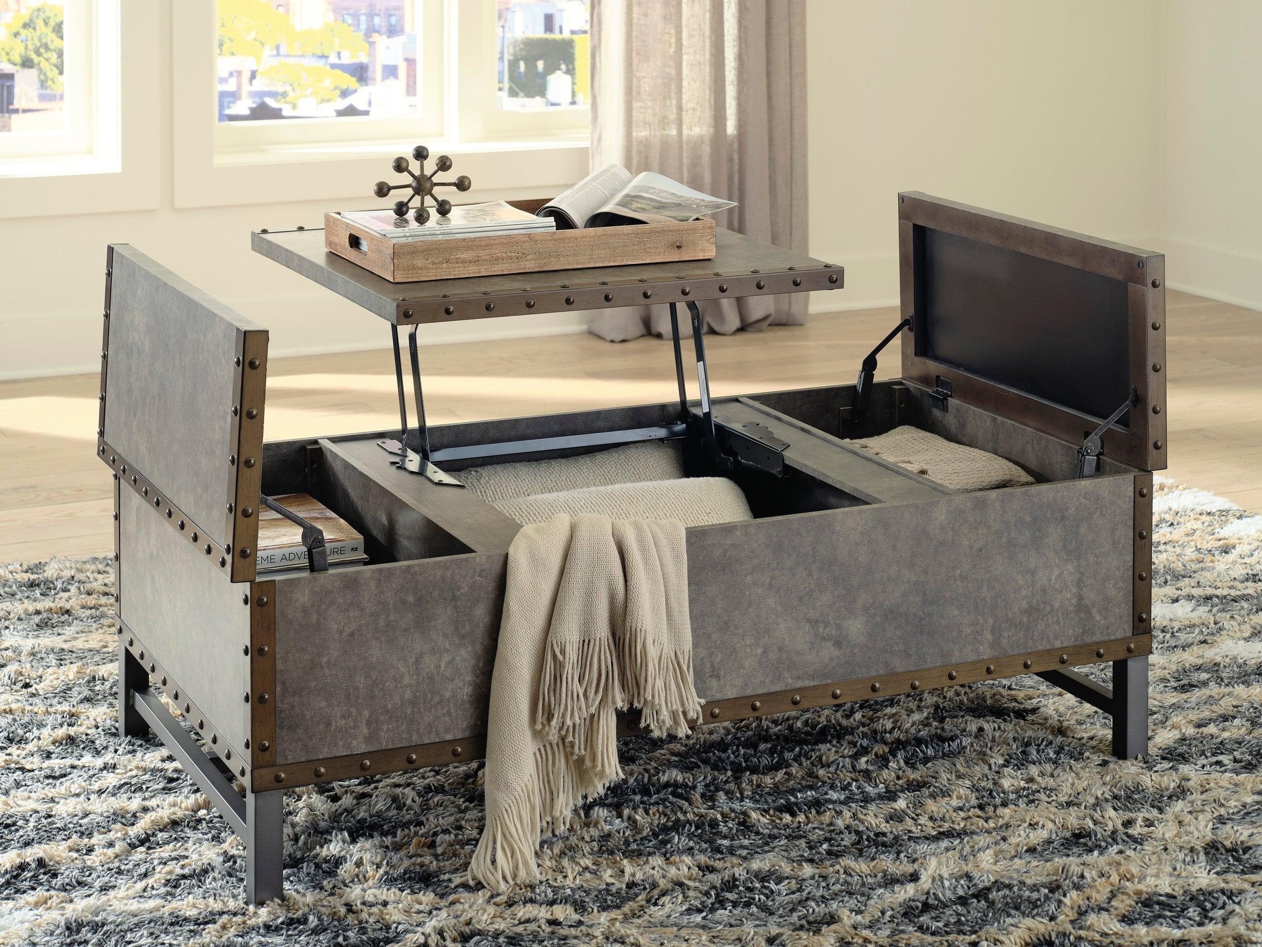 Jim Brown Lift Top Rectangular Storage Cocktail Table - Image 2