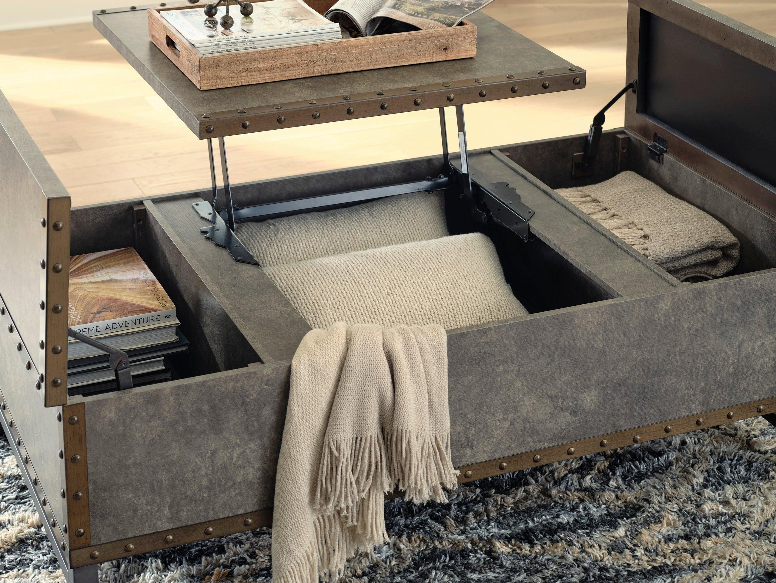 Jim Brown Lift Top Rectangular Storage Cocktail Table - Image 3
