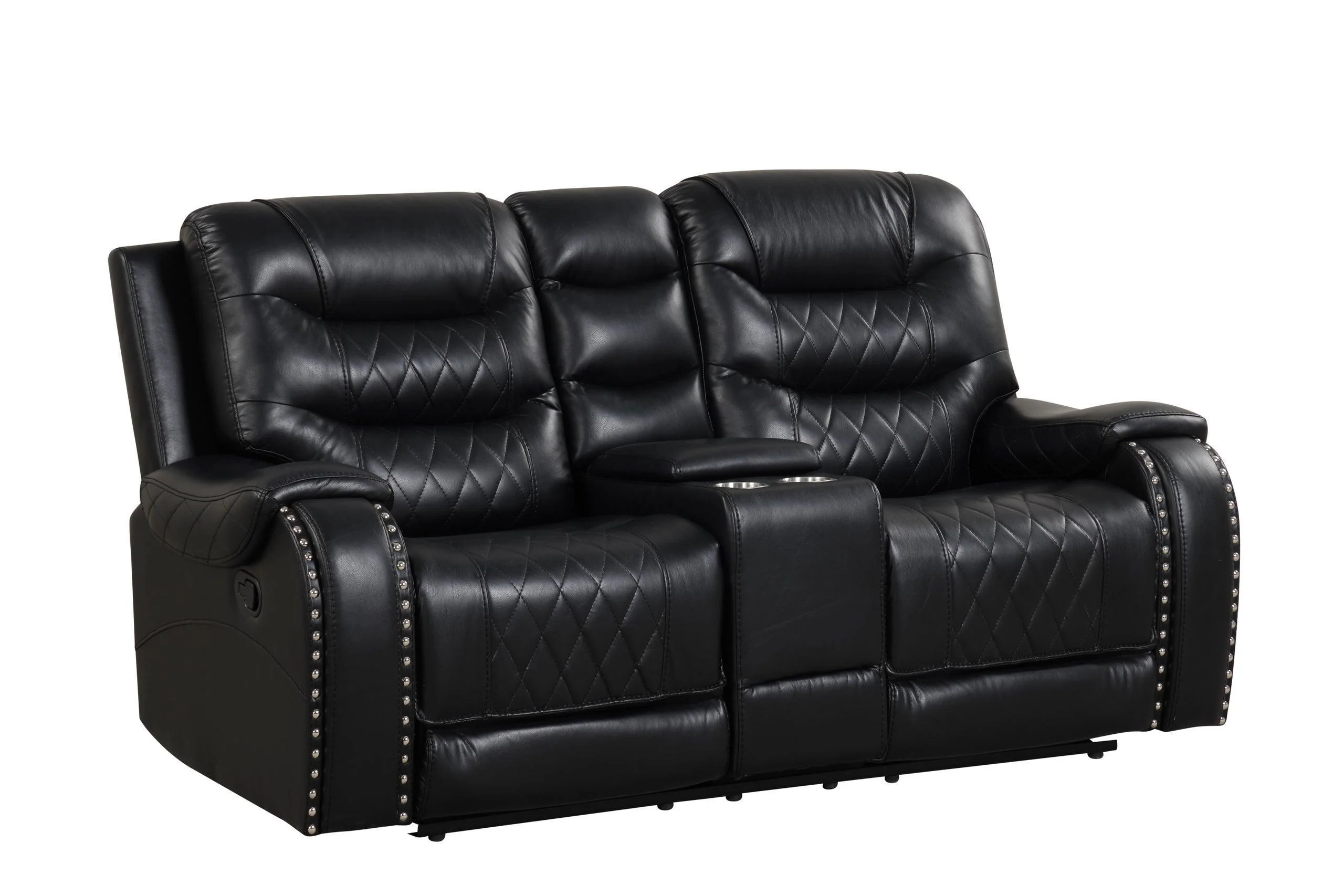 Ashy Black Oversized 3-Piece Reclining Set - Image 3