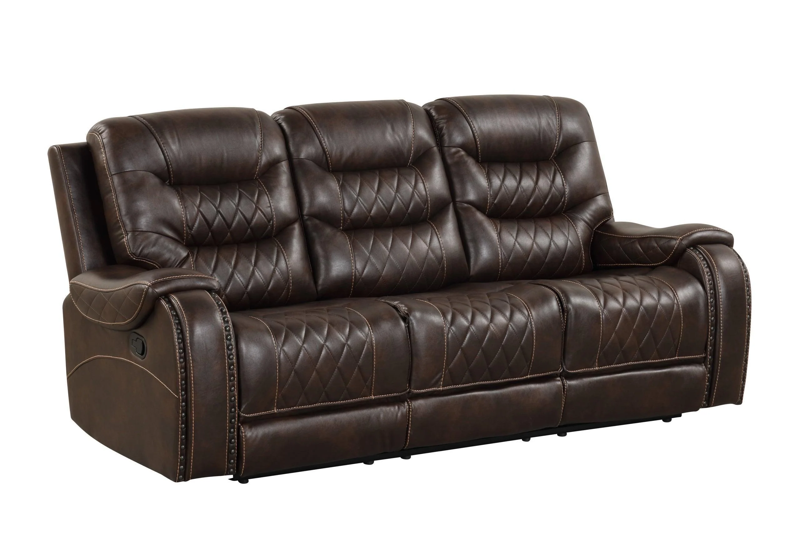 Ashy Brown Oversized 3-Piece Reclining Set - Image 2